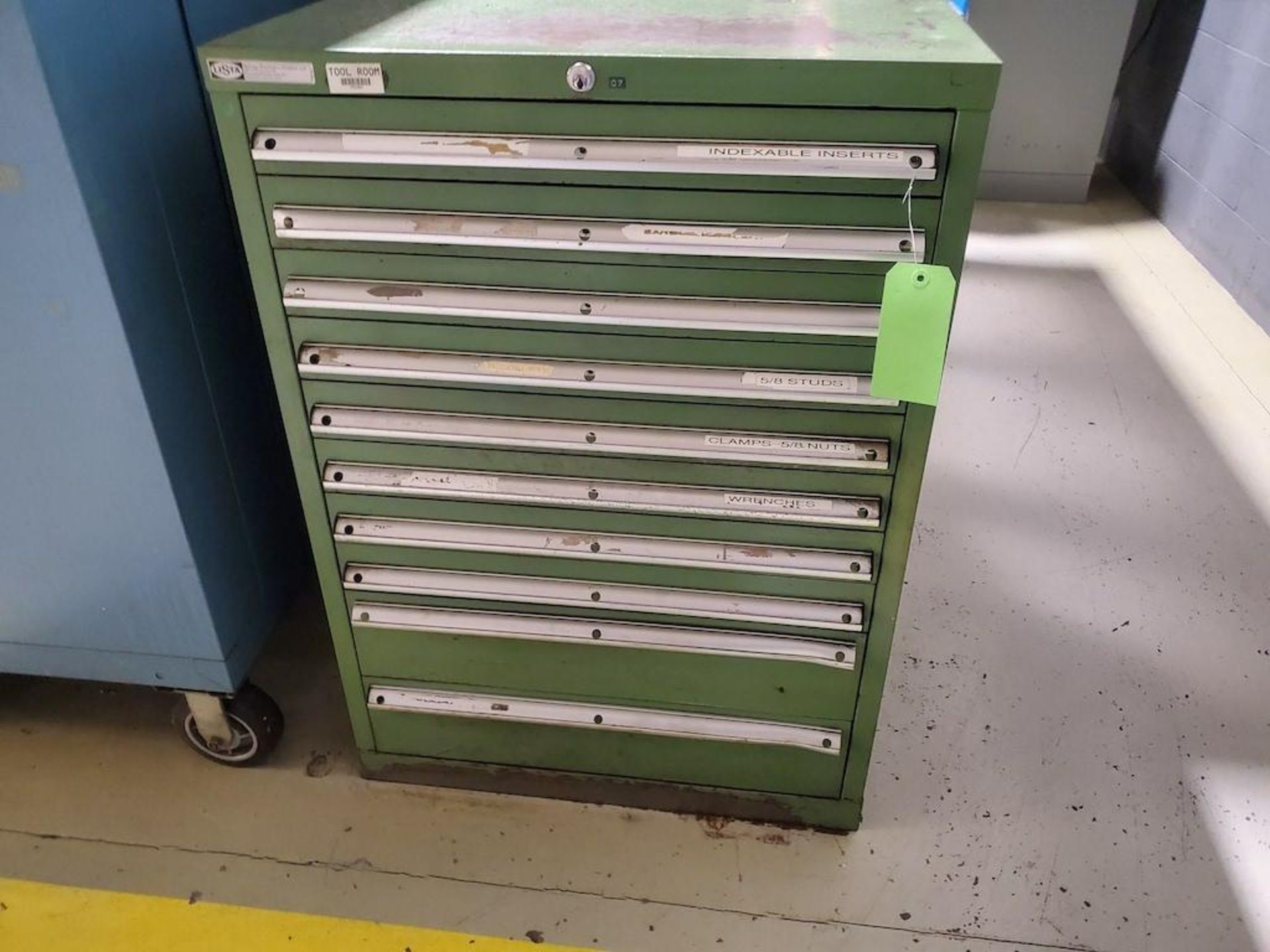 LISTA 10 DRAWER CABINET W CONTENTS, MOSTLY EMPTY DRAWERS [TOOL ROOM WEST]