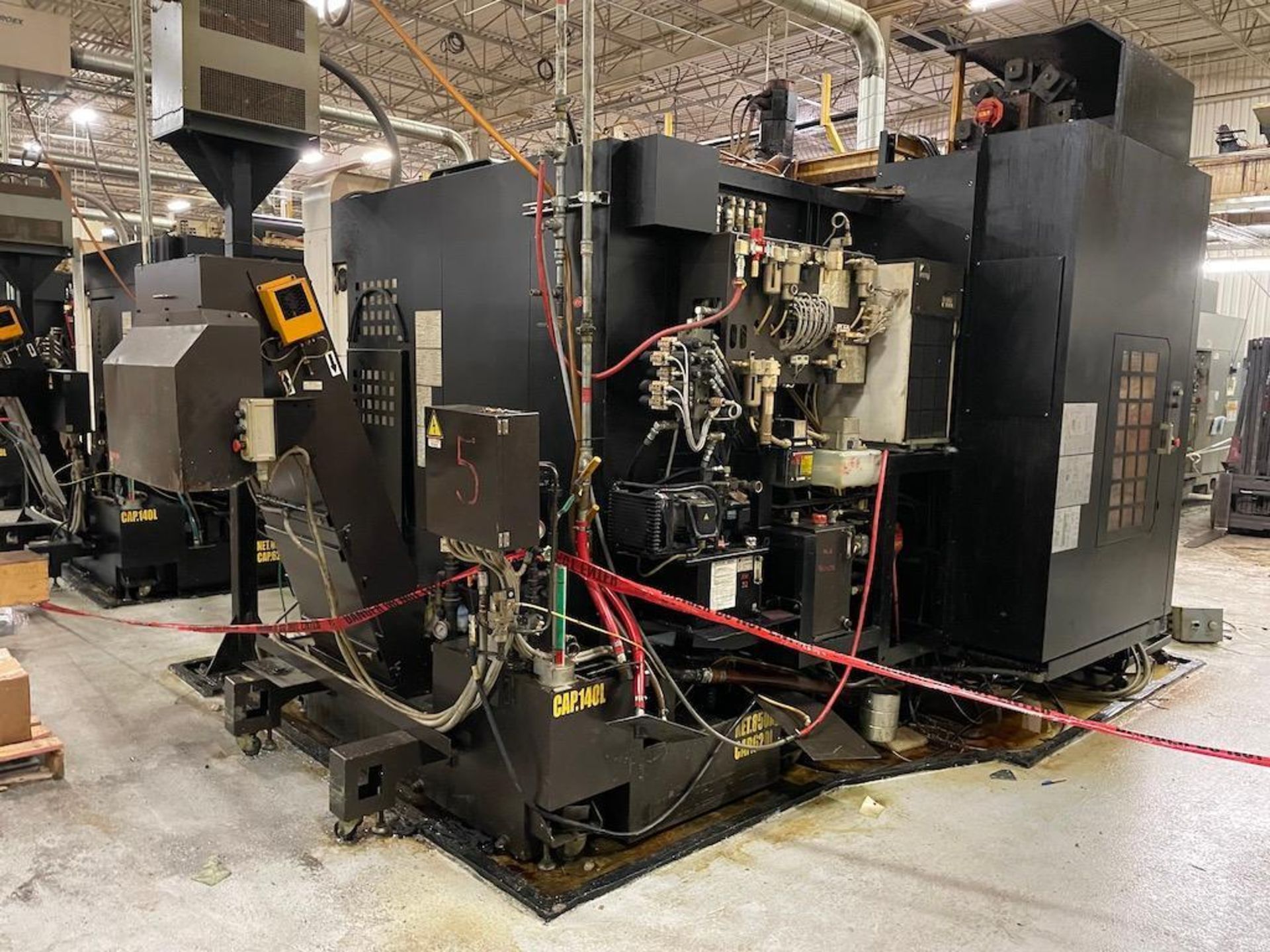 2014 GE 580H ENSHU 4 AXIS HORIZONTAL MACHINING CENTERS, FANUC 31IMB CNC CONTROL, TRAVELS: X: 31. - Image 10 of 11