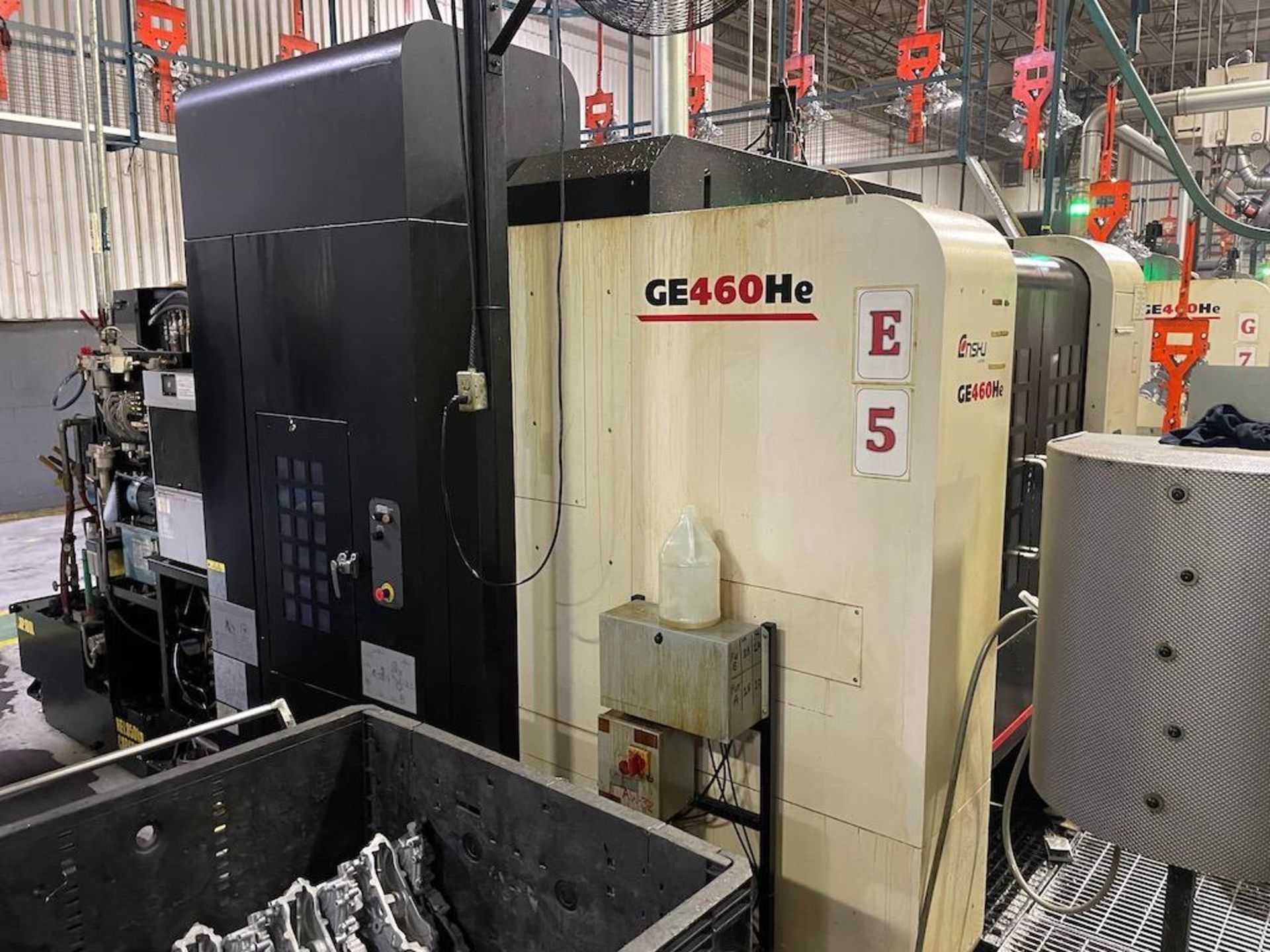 2014 GE 460HE ENSHU 4 AXIS HORIZONTAL MACHINING CENTERS, FANUC 31IMB CNC CONTROL, TRAVELS: X: 23. - Image 5 of 9