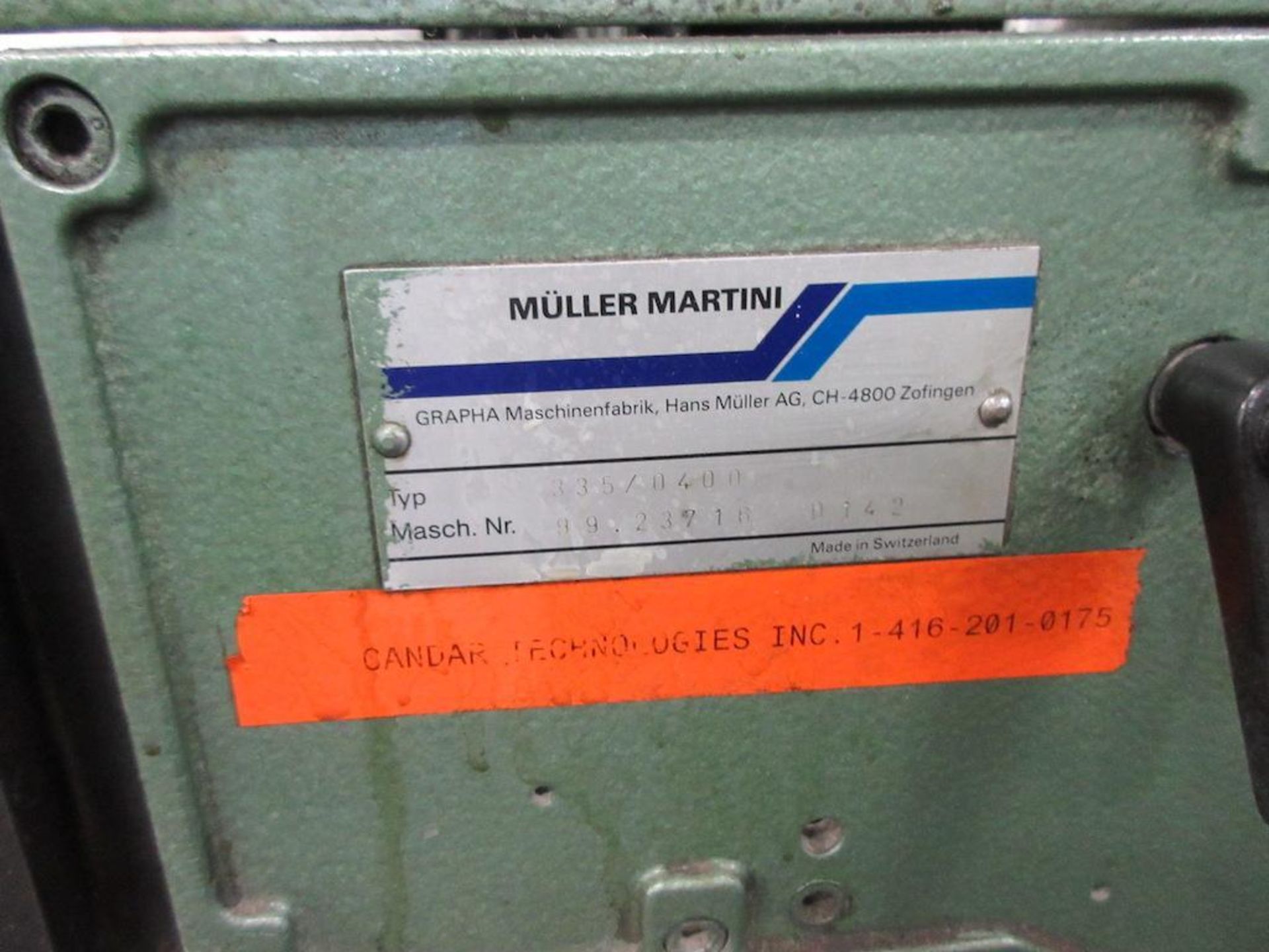 Muller 335 (6 Stations + Cover Feeder) includes Muller Stacker Muller 6 Stations: Type 306, sn 99.31 - Image 13 of 30