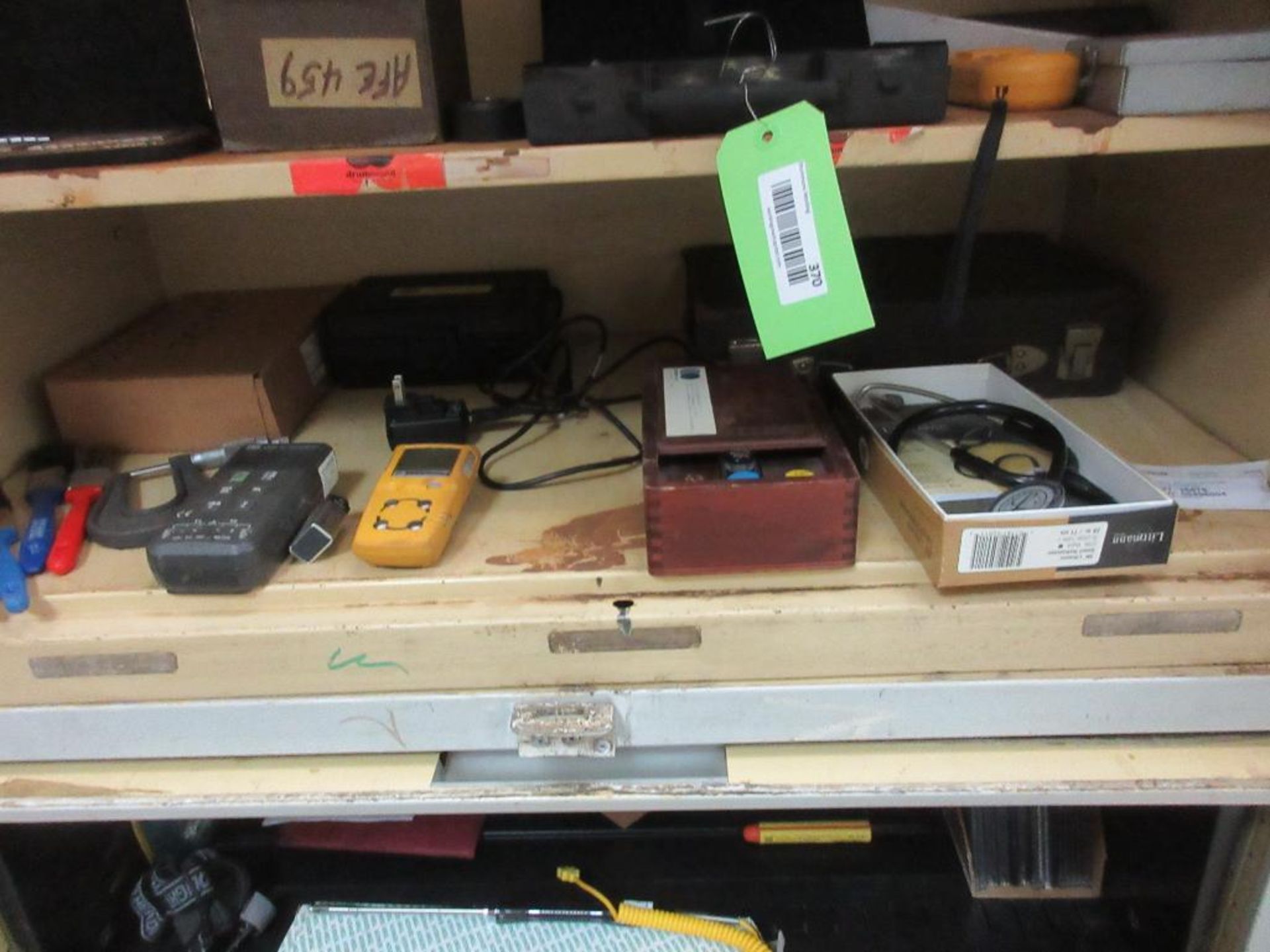 CONTENTS OF 3 CABINETS IN WORK AREA, TEST AND MEASUREMENT EQUIPMENT, METERS, TOOLS, ETC (OFFICES) - Image 4 of 18