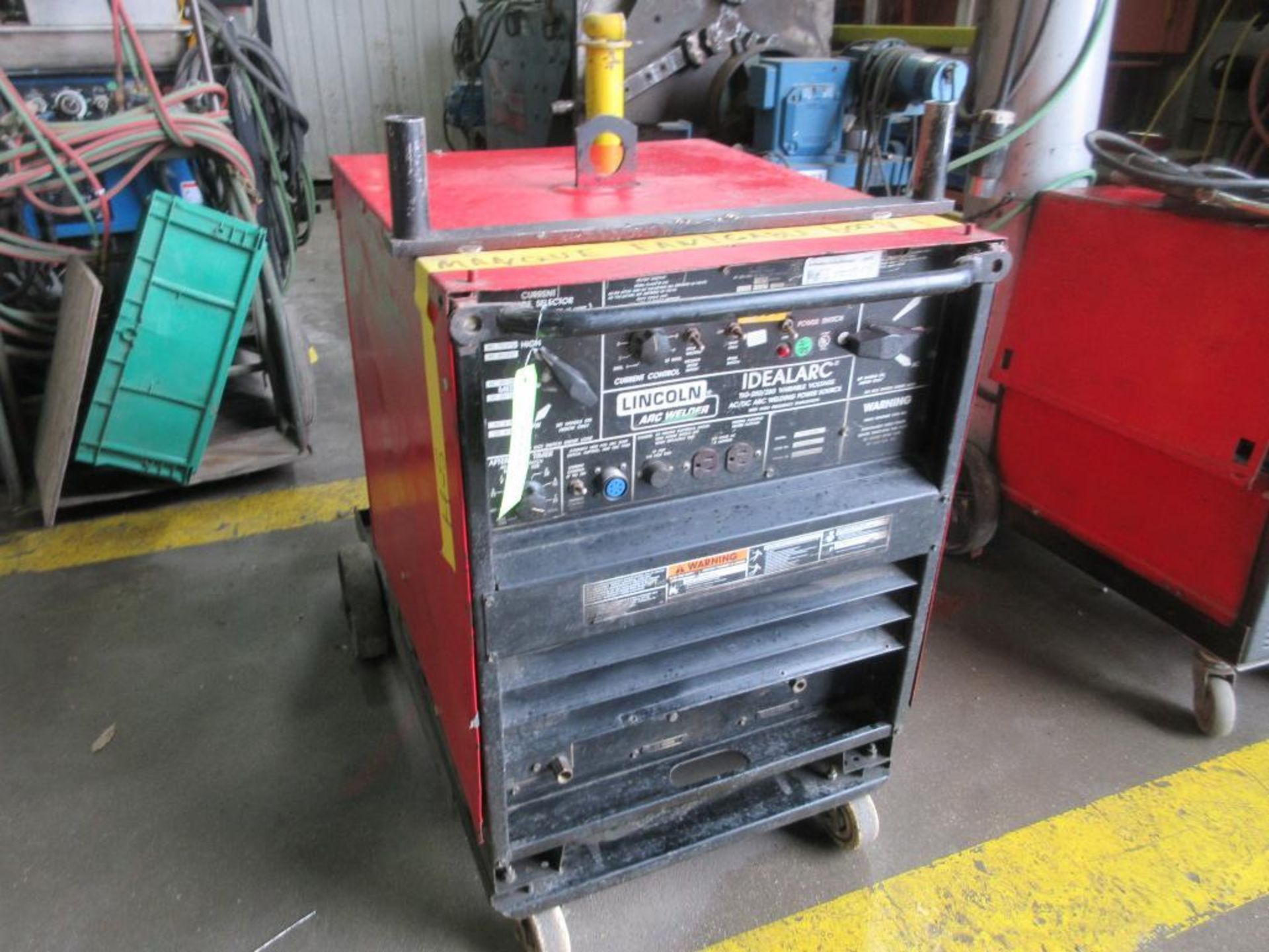 LINCOLN ELECTRIC IDEAL ARCH TIG-250/250 WELDER W/CART (NO CABLES), CLIENT ADVISED: MISSING A PRIMARY