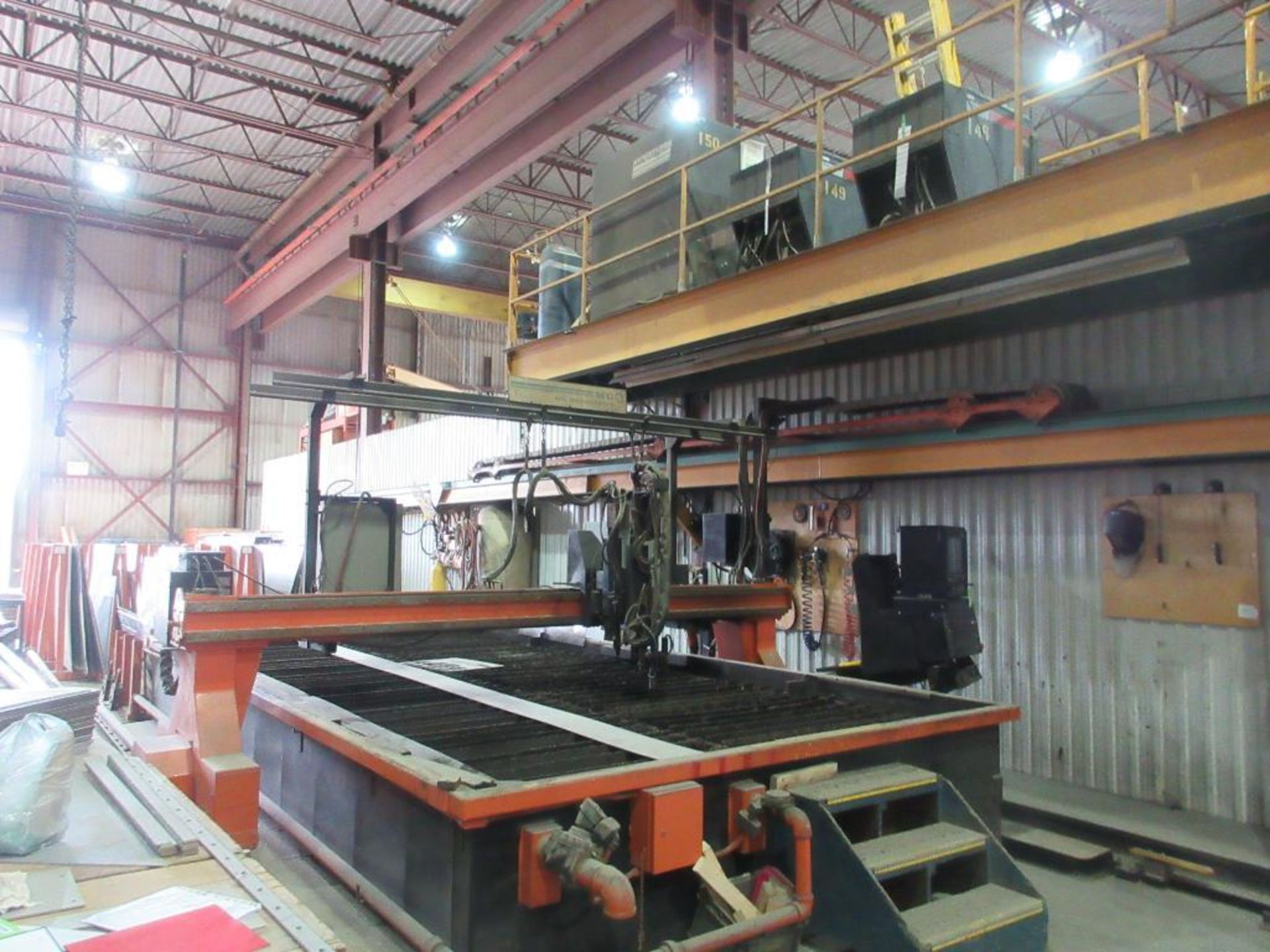 1994 MG PLASMA, HYPERTHERM PLASMA CUTTER W/10' X 20' TABLE, 1 HEAD, HYPERTHERM EDGE PRO CONTROL PANE