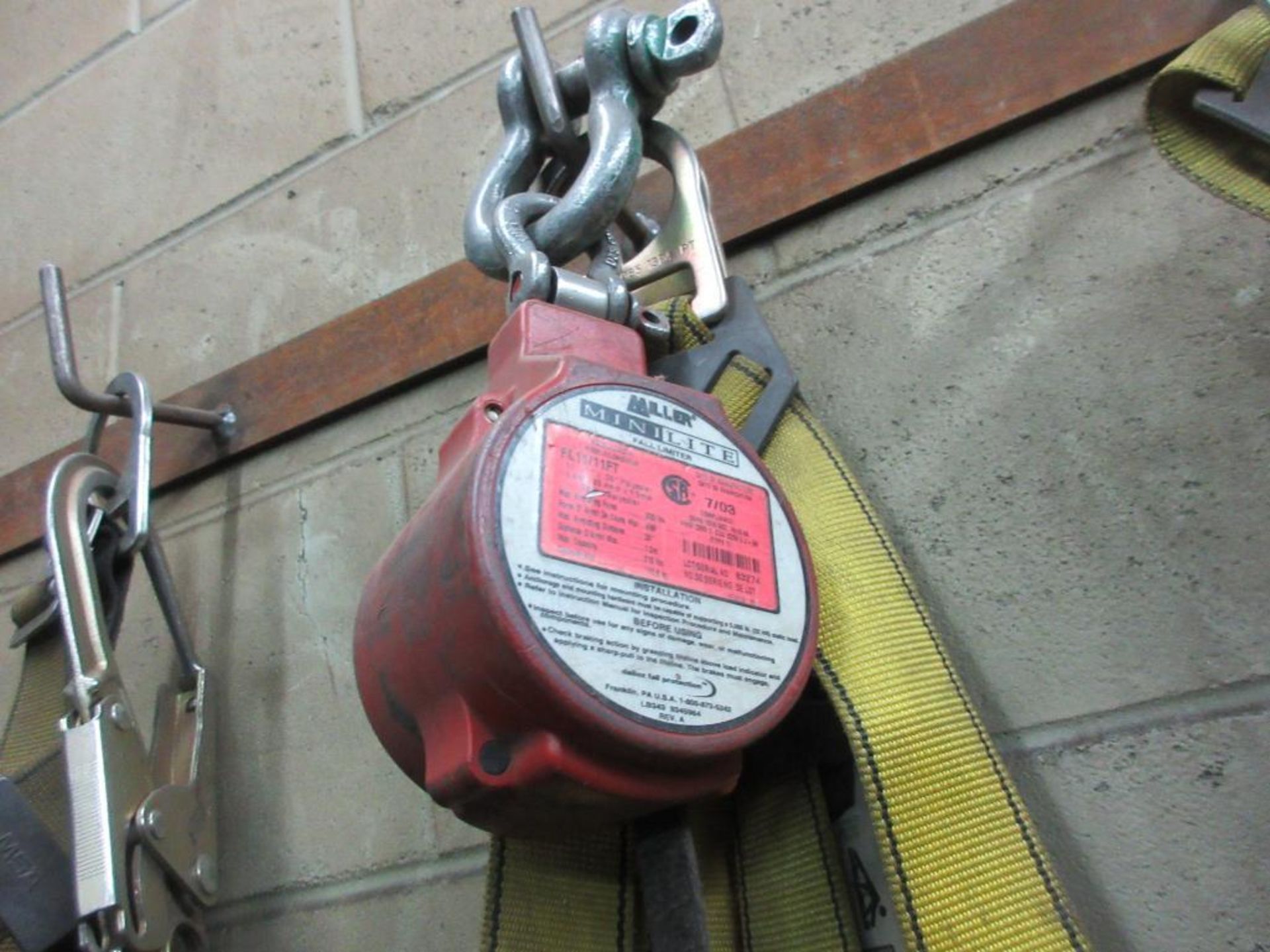 LOT OF HARNESSES WITH MILLER MINILITE FALL LIMITER (WEST TOOL ROOM) - Image 2 of 3