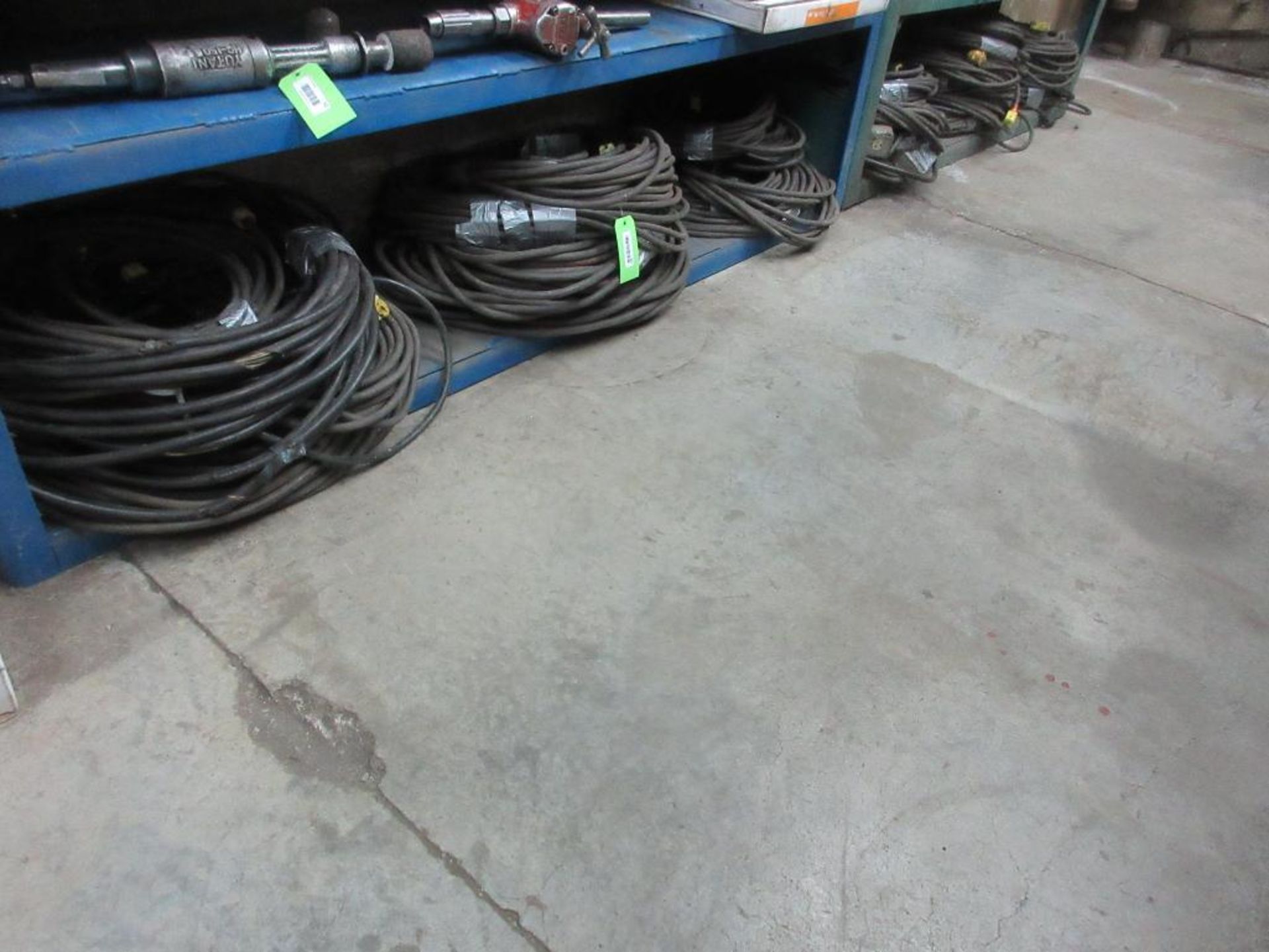 LOT OF 6 STACKS OF HEAVY DUTY CABLES (CENTRAL PARTS CRIB)
