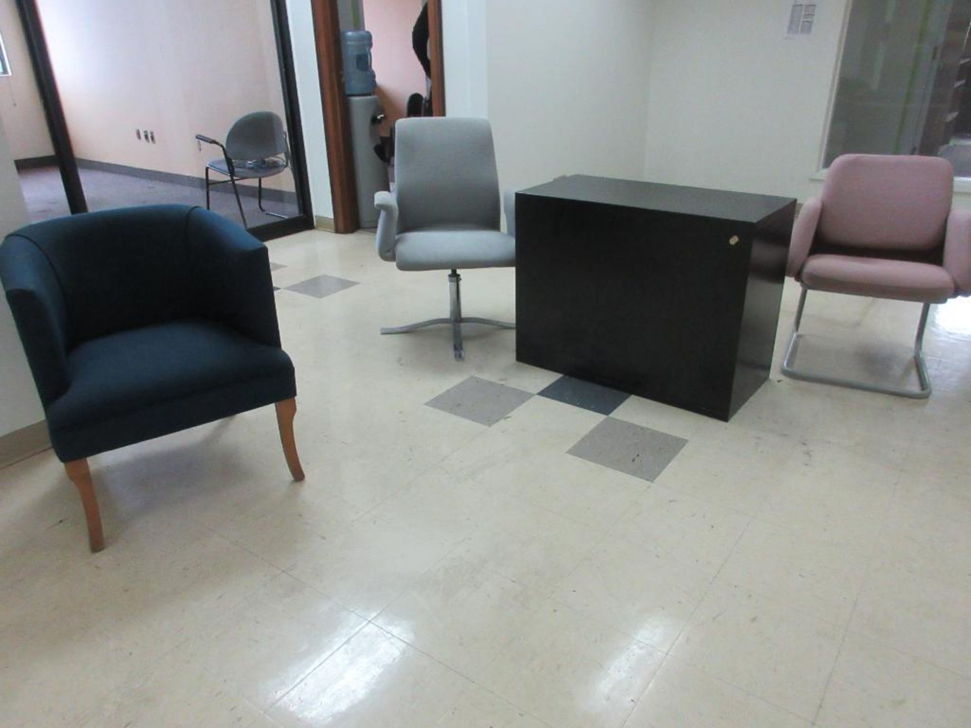 CONTENTS OF WORK AREA INCL 2 DESKS, 9 CHAIRS, 4 FILE CABINETS (OFFICES 2ND FLOOR) - Image 3 of 8