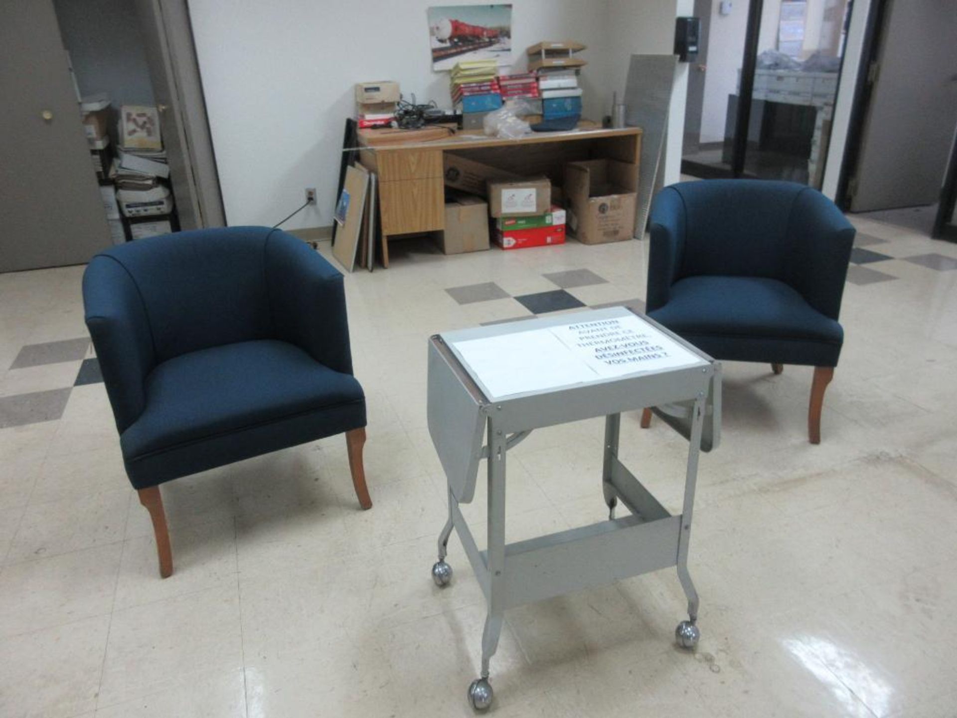 CONTENTS OF WORK AREA INCL 2 DESKS, 9 CHAIRS, 4 FILE CABINETS (OFFICES 2ND FLOOR) - Image 6 of 8