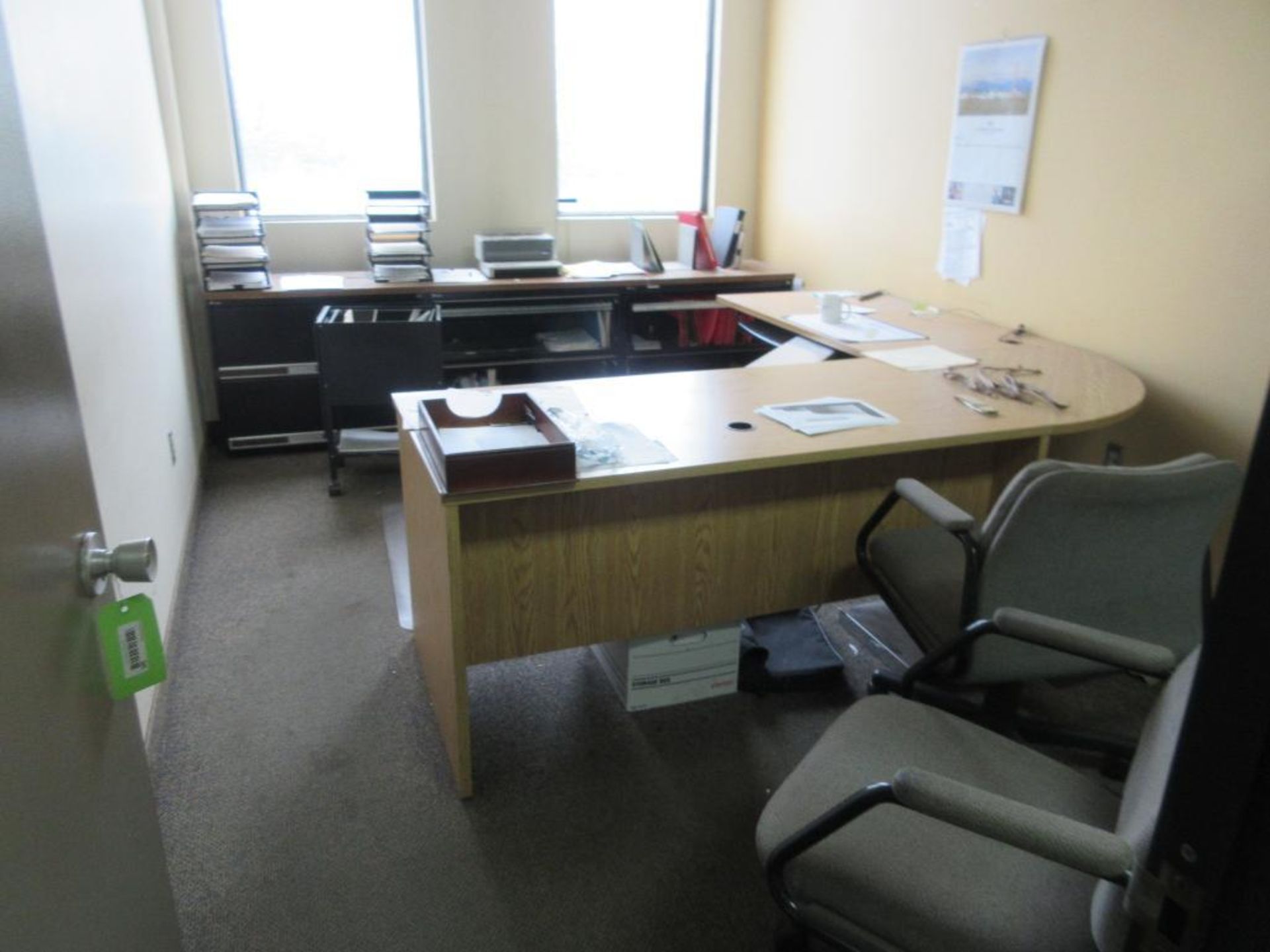 CONTENTS OF 1 OFFICE INCLUDING L SHAPED DESK, 4 FILE CABINETS, 2 CHAIRS, FILE CART (OFFICES 2ND FLOO - Image 5 of 10