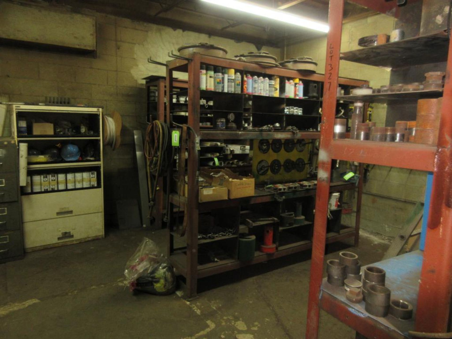 CONTENTS OF WEST TOOL ROOM EXCLUDING 6 LOTTED ITEMS (124, 125, 127, 127, 155, 156), INCLUDES FASTENE