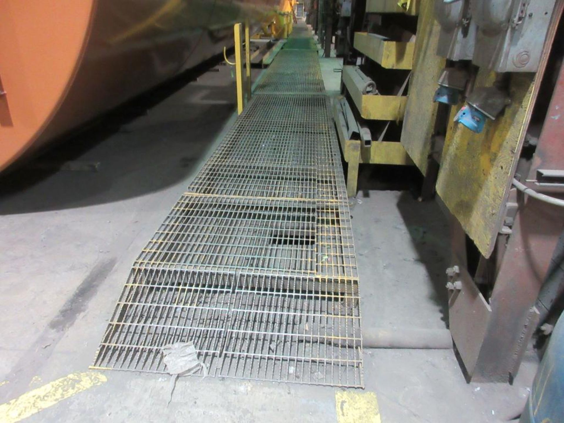 LONG GRATED STEEL WALKWAY APPROX 100'L X 40"W (NORTH PLANT)