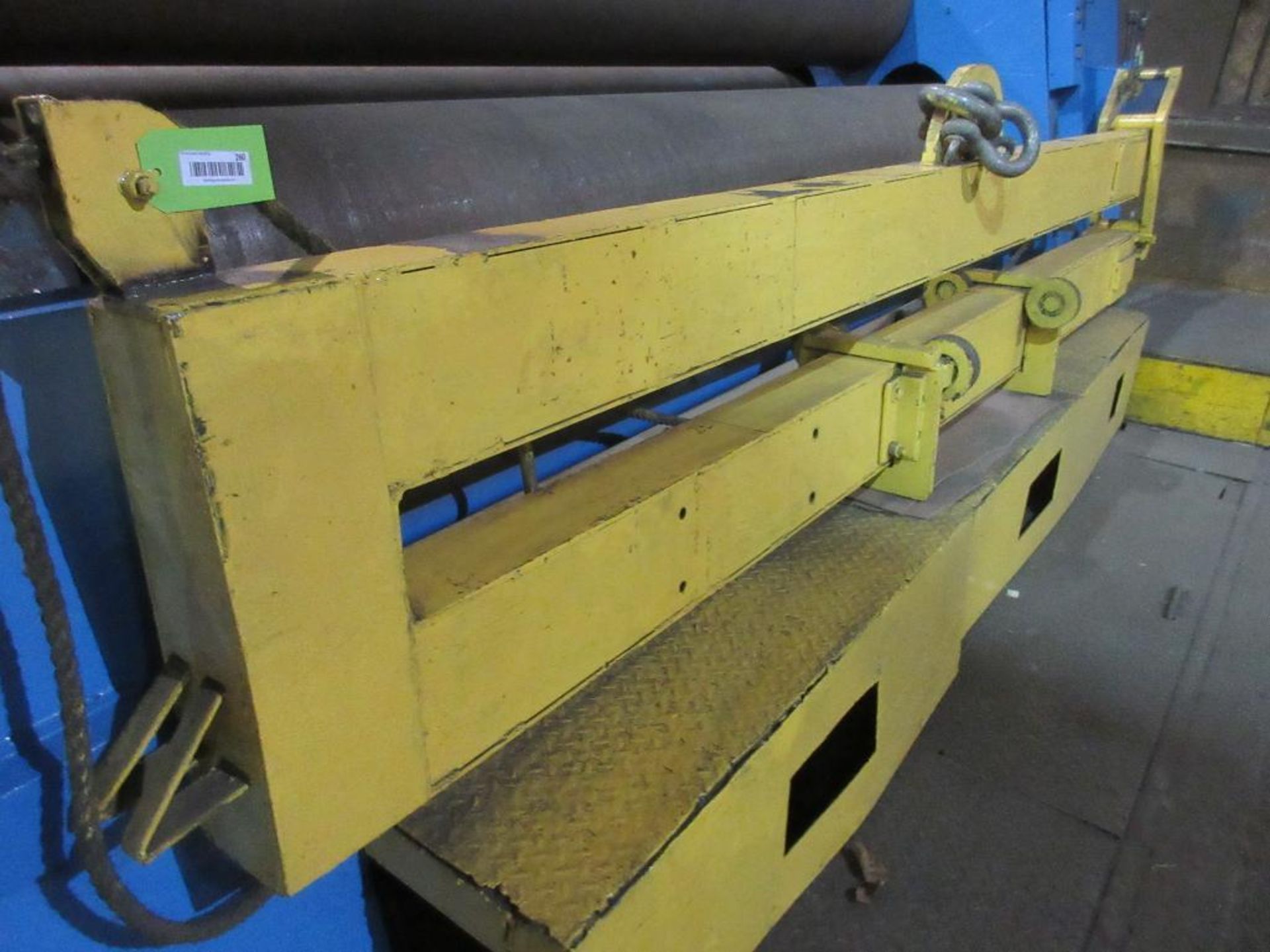 CRANE HELD PLATE FEEDER, 11' TOTAL LENGTH, 10'W ROLLERS (SOUTH CENTRAL PLANT)