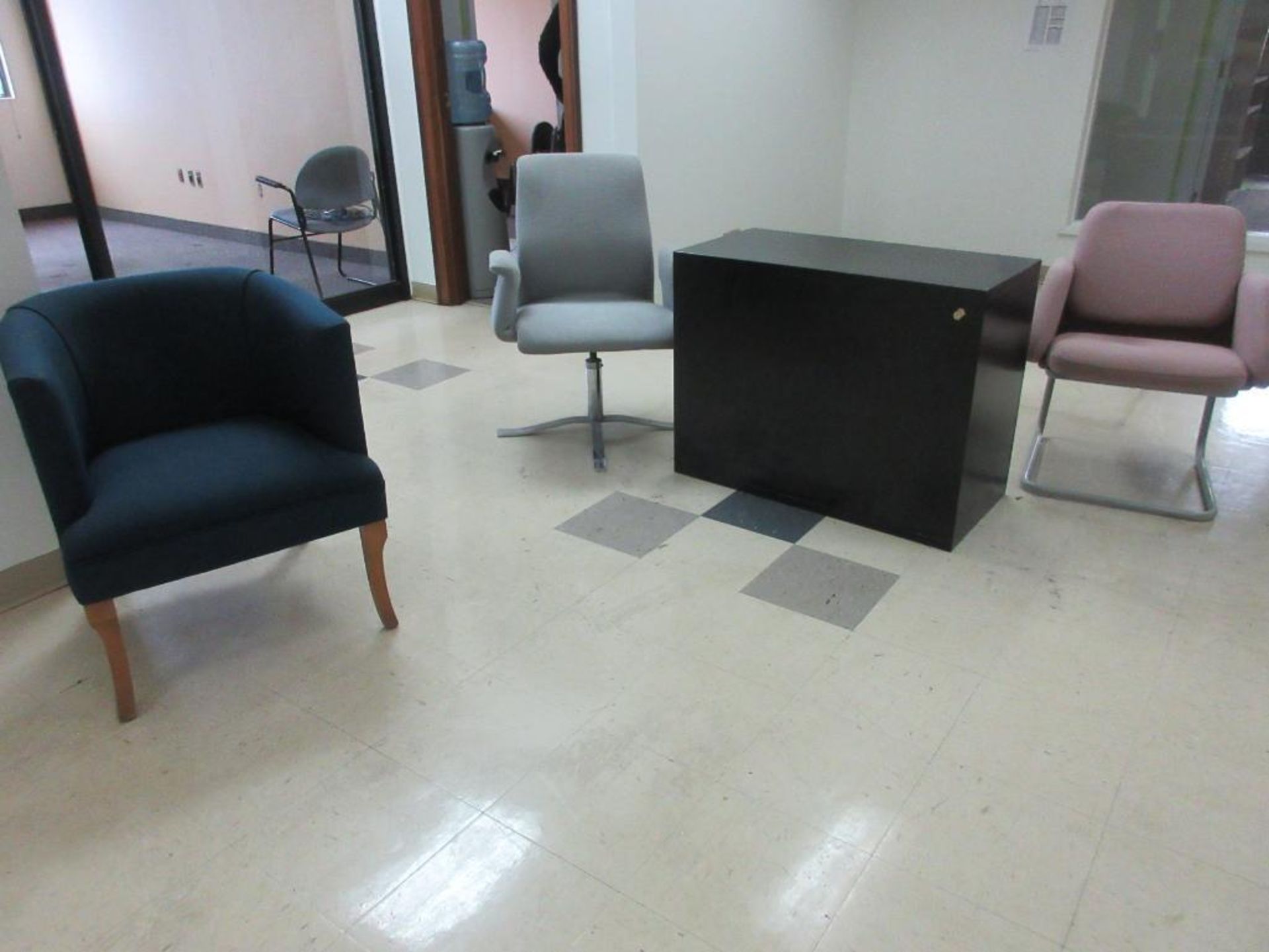 CONTENTS OF WORK AREA INCL 2 DESKS, 9 CHAIRS, 4 FILE CABINETS (OFFICES 2ND FLOOR) - Image 7 of 8