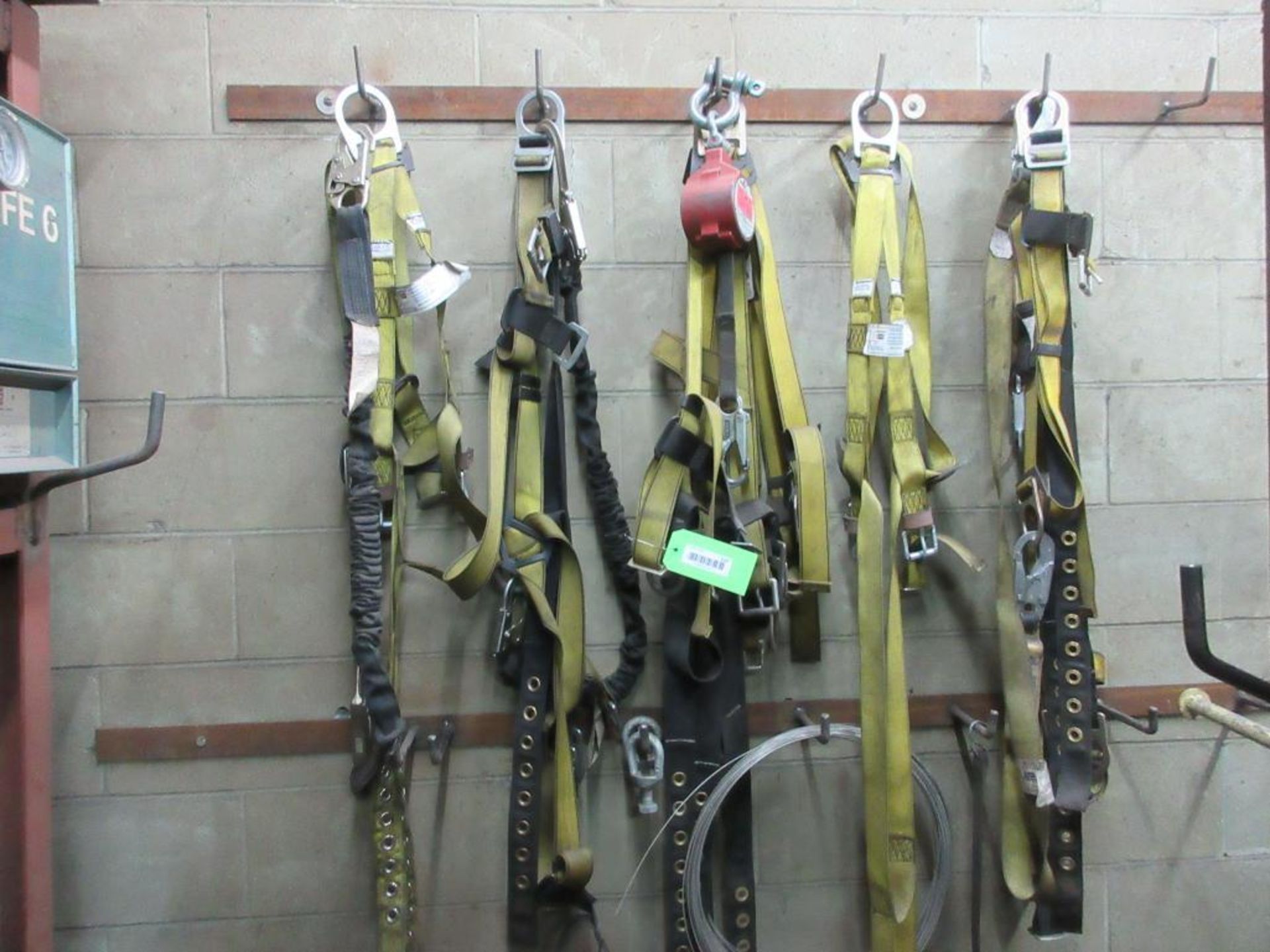 LOT OF HARNESSES WITH MILLER MINILITE FALL LIMITER (WEST TOOL ROOM)