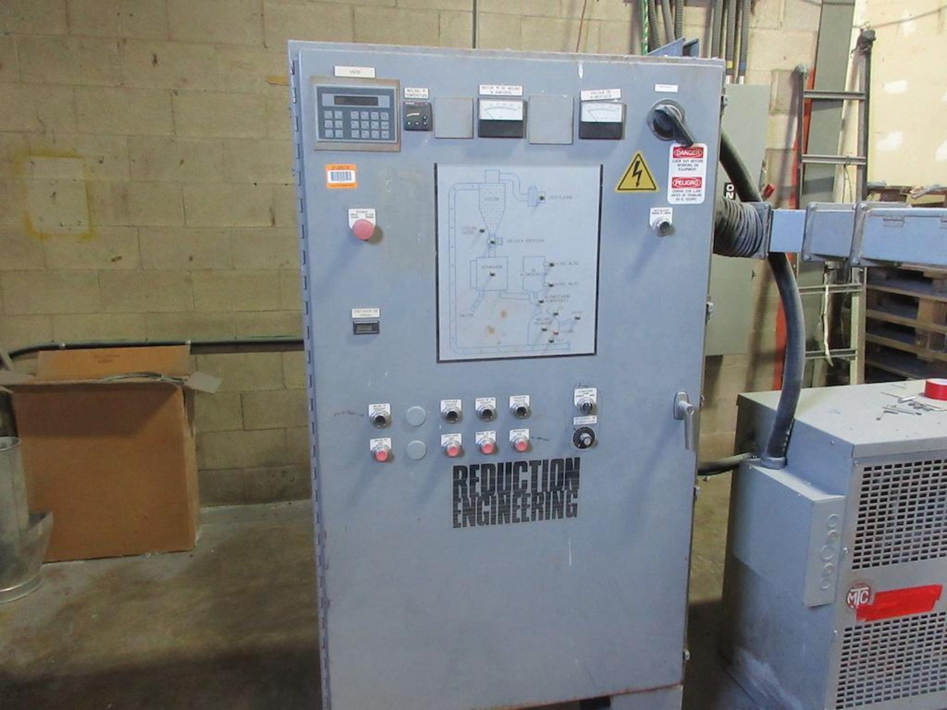 Reduction Engineering Pulverizer, Model 100, 60 HP, 480/460V, sn 252, includes: Mill Housing, Primar - Image 8 of 11