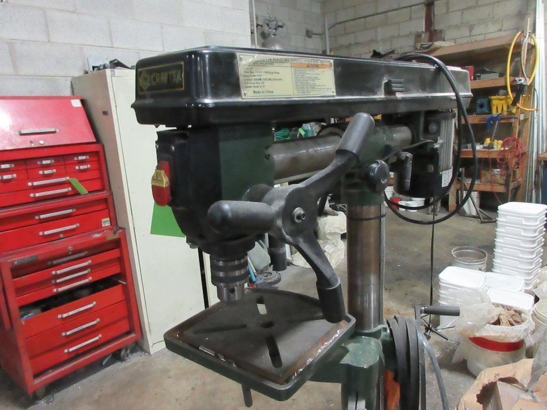 Craftex radial drill press, CT021N, 34" swing, 1/2 HP motor, 5 speed, drill chuck size 5/8", spindle - Image 3 of 4