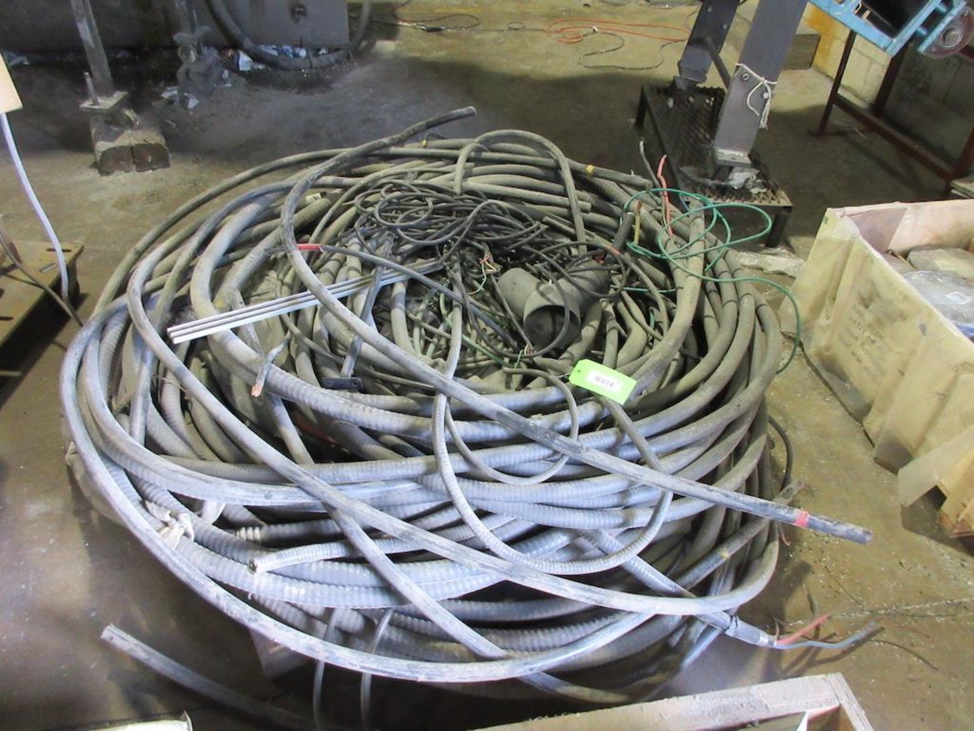 2 plastic Gaylords and 1 Pallet of Electrical Cabling, misc wires etc.