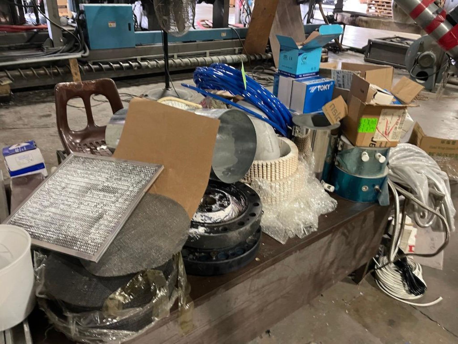 Parts for lot 25 including: barrel heaters, strand die, heaters for strand die, elboys, electrical s - Image 11 of 14
