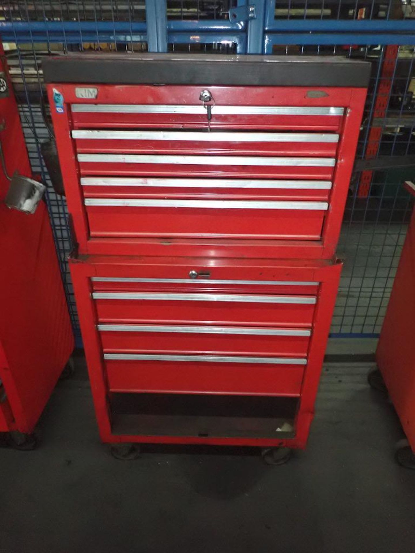 RED 8 DRAWER PORTABLE TOOL CABINET