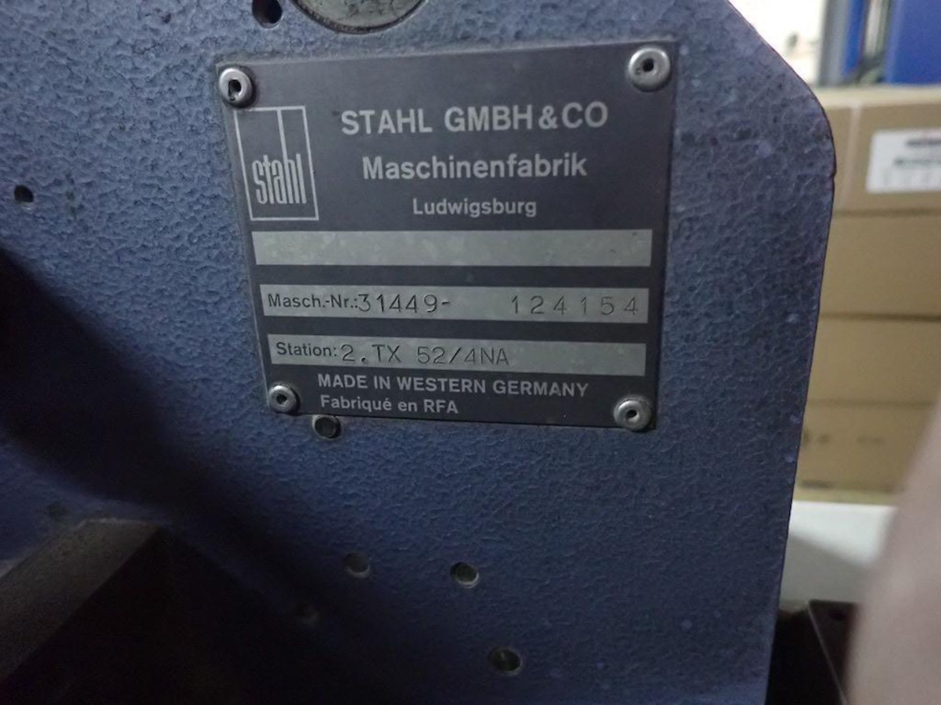 STAHL FOLDER STATION MODEL RX 52A, SN 31449 - 124154, STAHL FEEDER MODEL 2.TX 52/4NA, SN 31449-12415 - Image 12 of 15