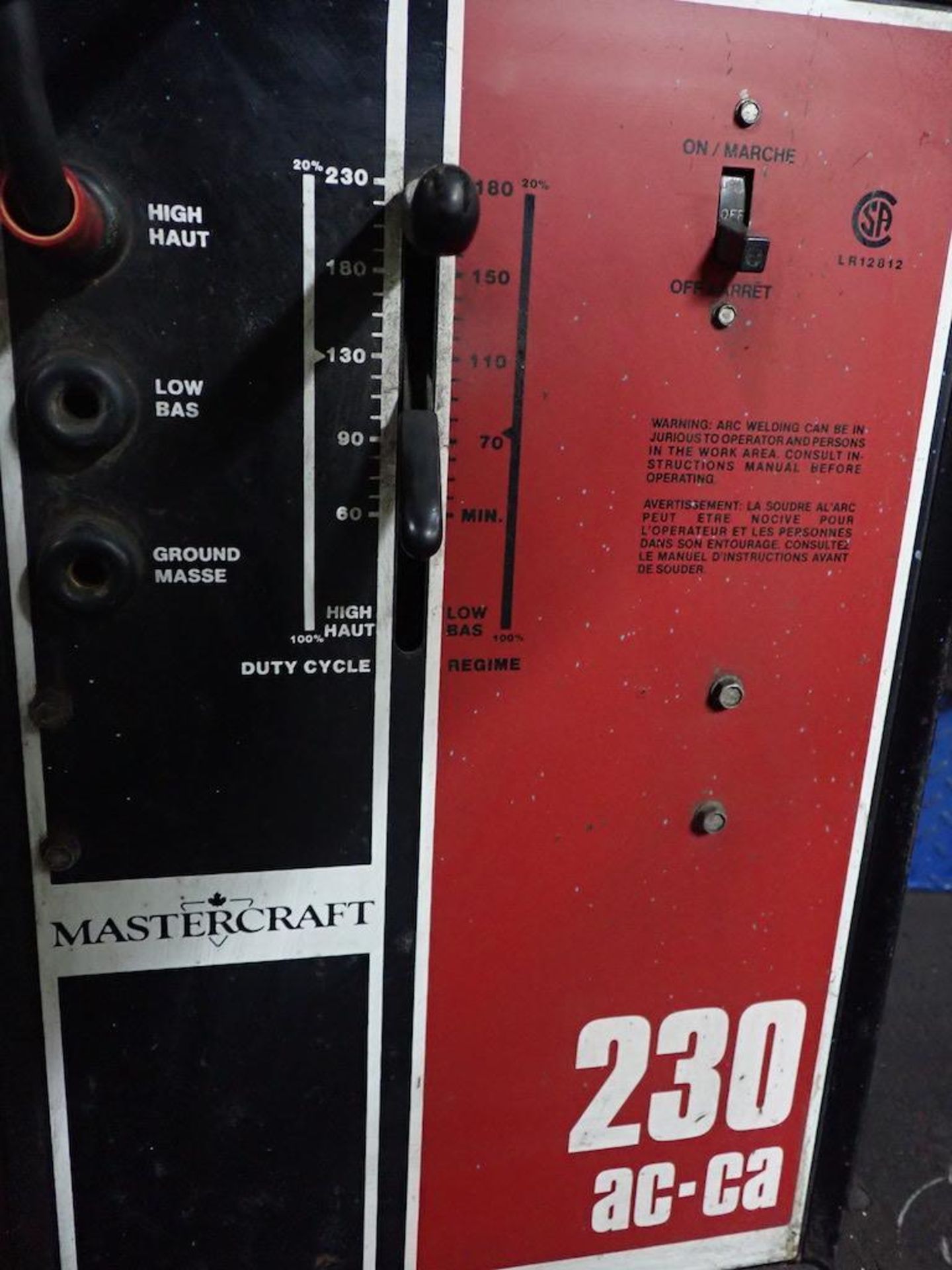 MASTERCRAFT 230 AMP AC-CA WELDER W/ACCESSORIES - Image 2 of 3