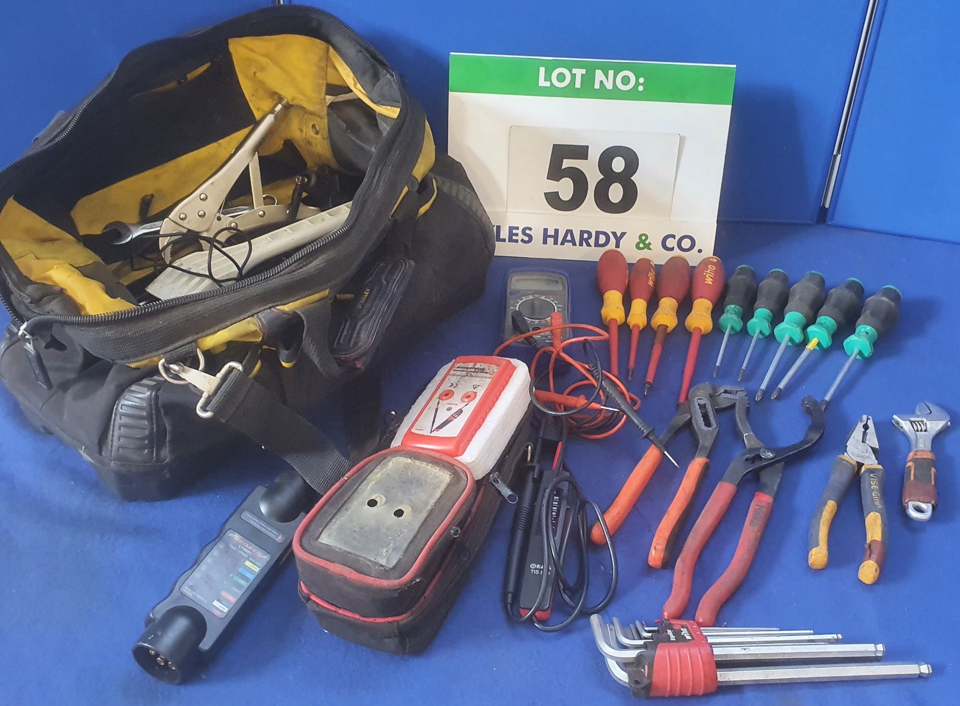 A STANLEY Fatmax Tool Bag with a Quantity of Various Hand Tools (As Photographed)