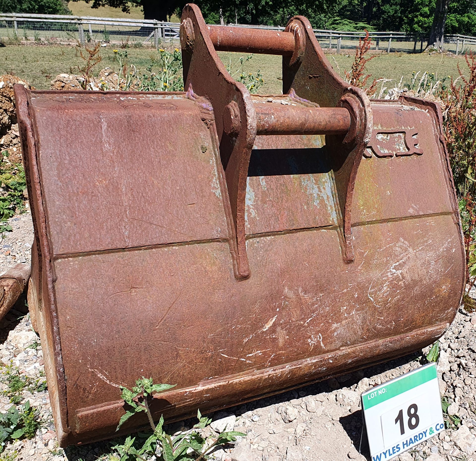 A 48 inch Toothed Digging Bucket on 65mm Pins