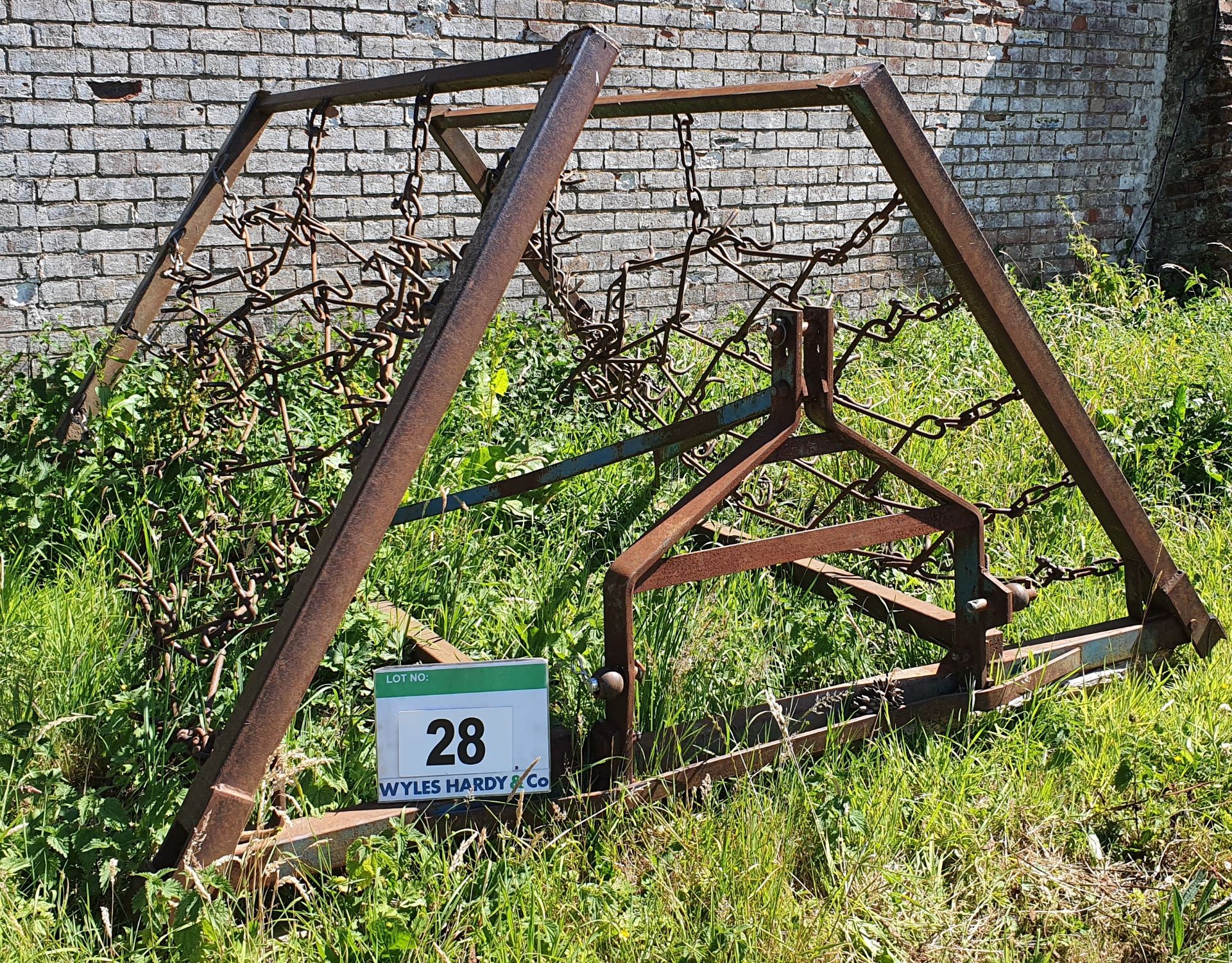 A BAROL Folding 5M Chain Harrow on 3-Point Linkage