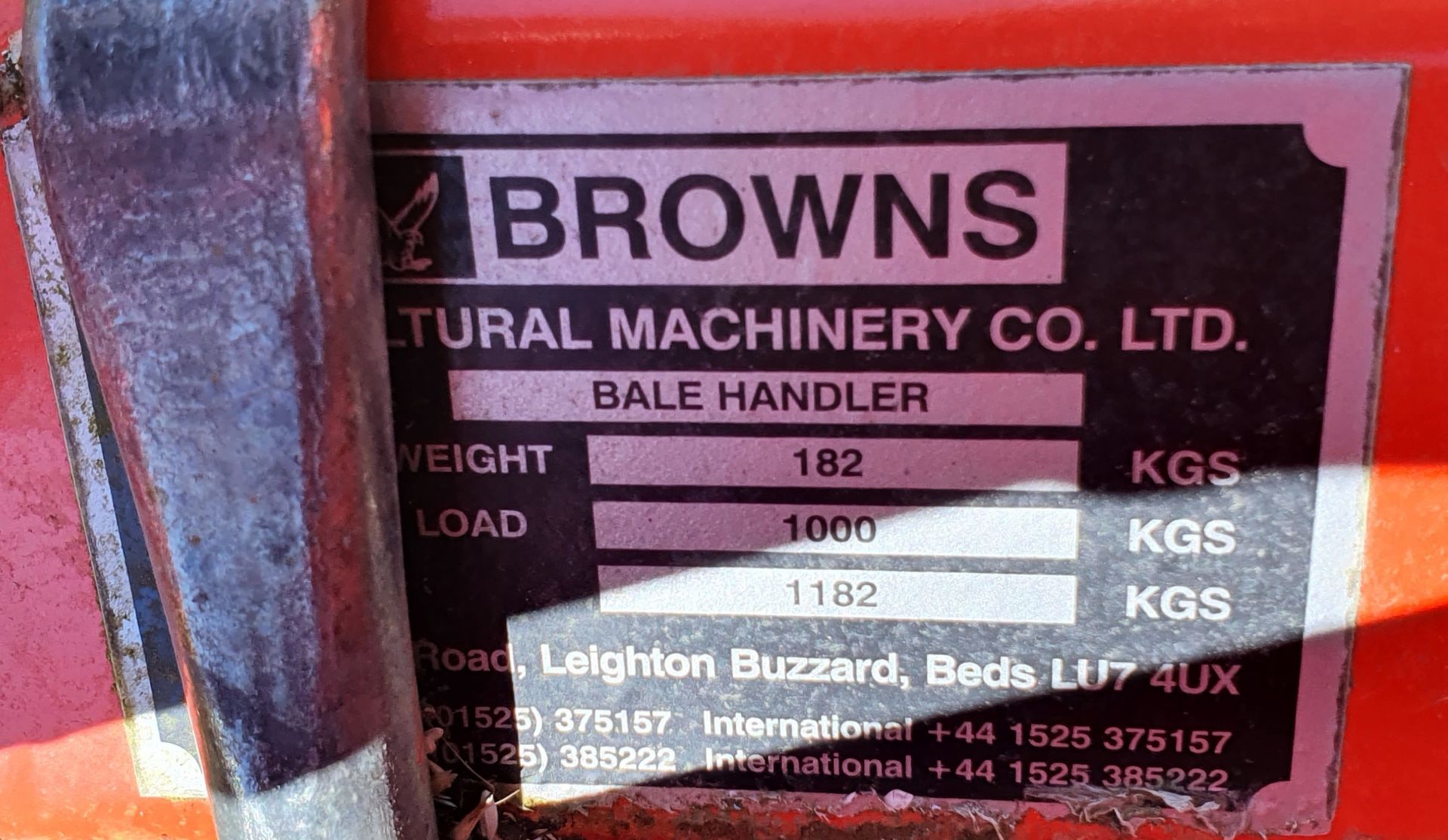 A BROWNS 1000Kg capacity Round Bale Handler - Image 2 of 2