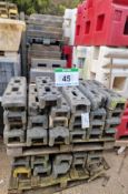 One Hundred and Thirty Four Temporary Fencing Foot Blocks