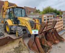 A FERMEC 860S Backhoe Loader, Registration No. Y402 FYA with fitted Front Shovel Bucket and Forks