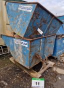 Two CONQUIP Forklift operated Tipping Skips