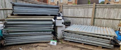 Fifty Eight 7ft x 6ft Temporary Fencing/Hoarding Panels and Foot Blocks