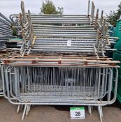 Thirty Five Portable Steel Free Standing Barriers