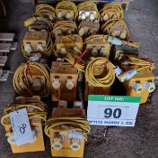 Eighteen 4-Way 110V/16A Splitters (Untested)