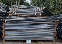 Forty One HERAS Temporary Fencing Panels with Six Barrier Panels, Nine Free Standing Barriers and