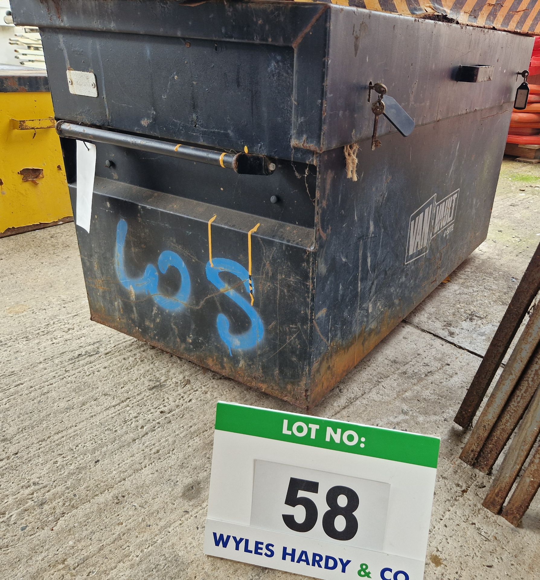 A VAN VAULT Tool Storage Chest with Keys