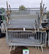 Thirty Four Portable Steel Free Standing Barriers