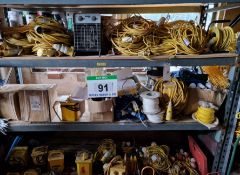 A Quantity of 110V Cables, Light Strings and Transformers (As Photographed) (Untested)