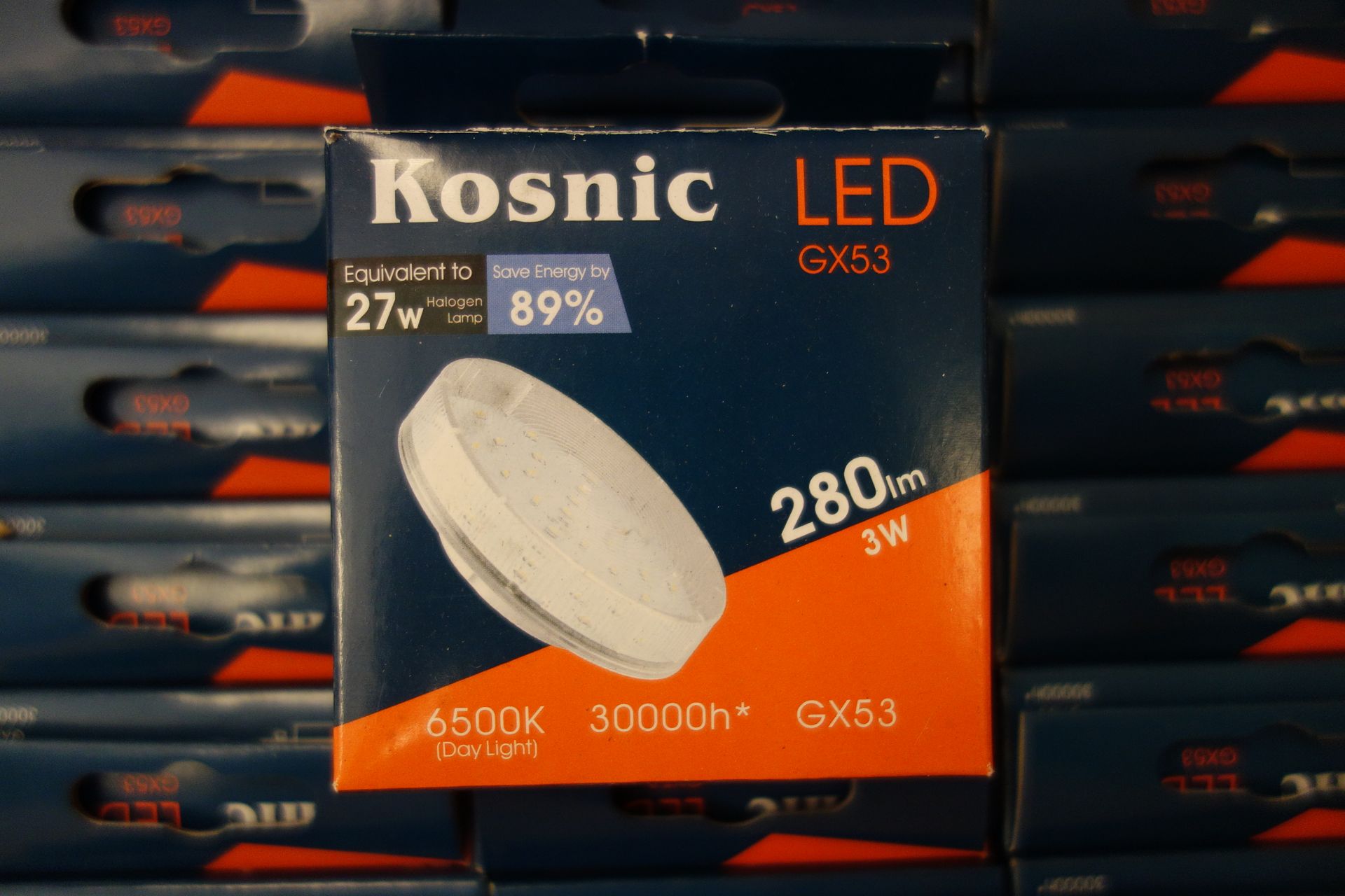 82 X KOSNIC GX53 LED 3w 6500K Daylight Lamps Equivalent to 27w