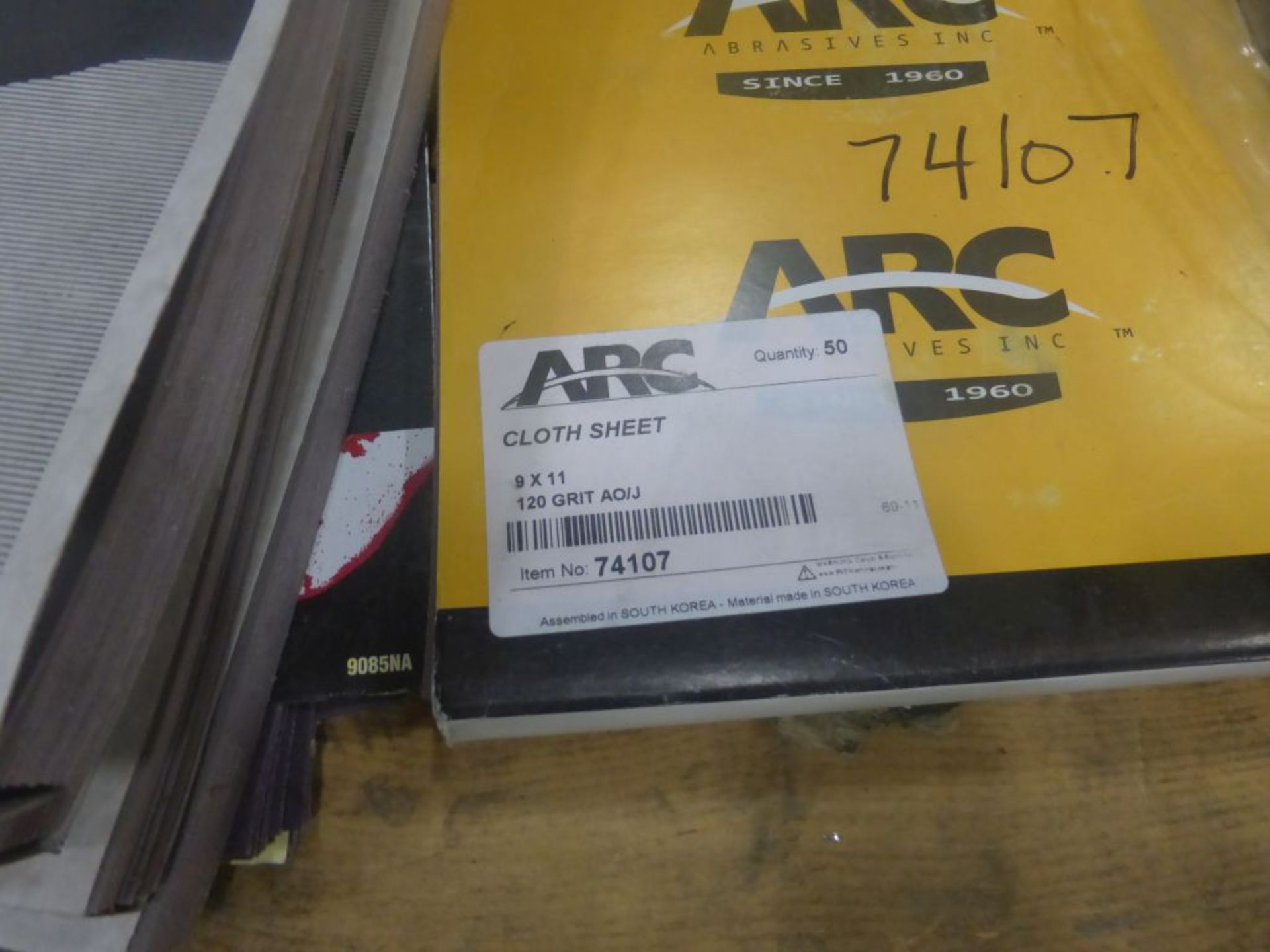Lot of Assorted Abrasive Sheets | Brands Include: 3M; ARC; Standard Abrasives; Tag: 229347 - Image 2 of 6