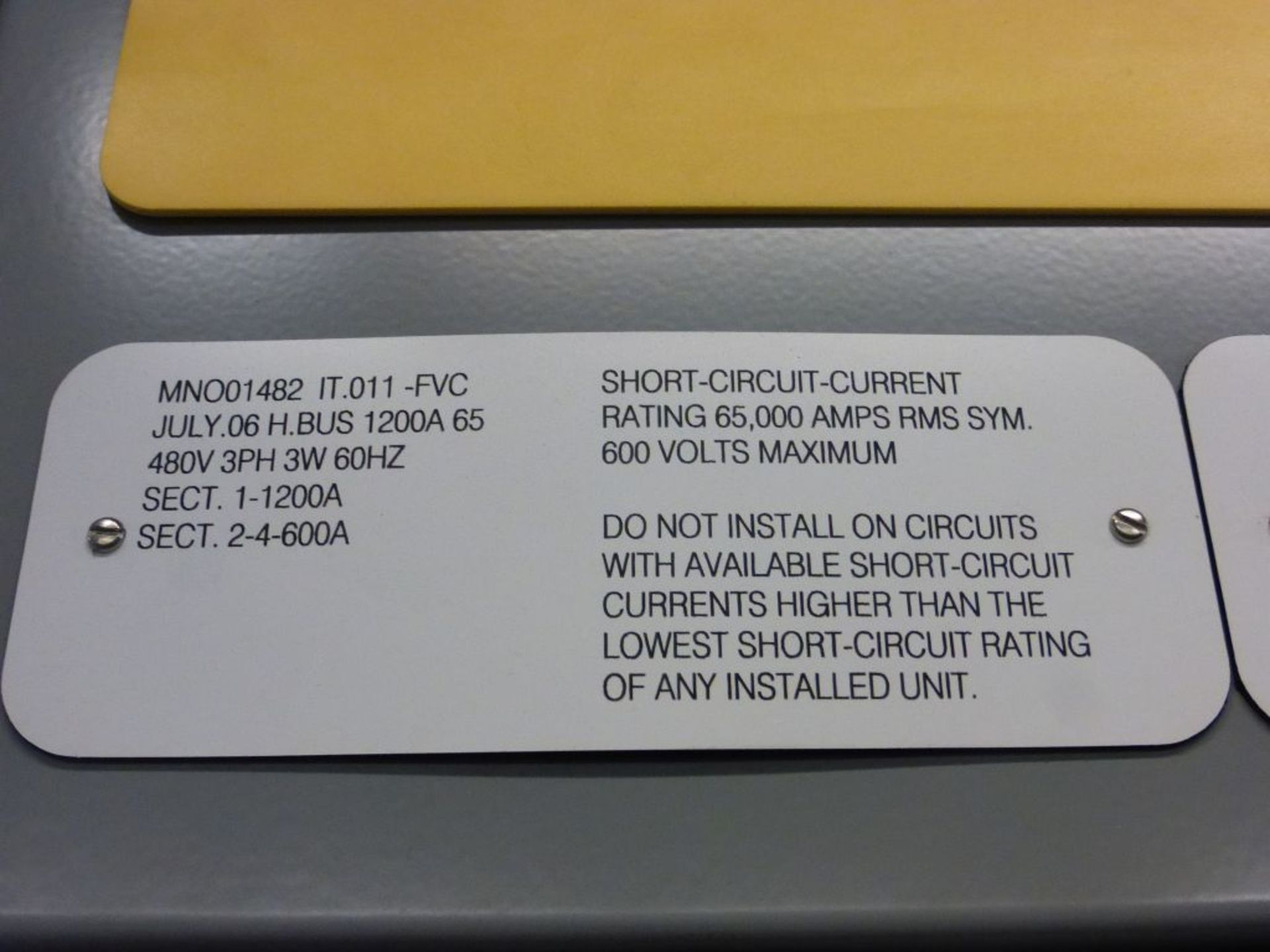 2006 Eaton Cutler Hammer intelligent Tech MCC - Removed from Service January 2022 | 4-Verticals; - Image 4 of 36