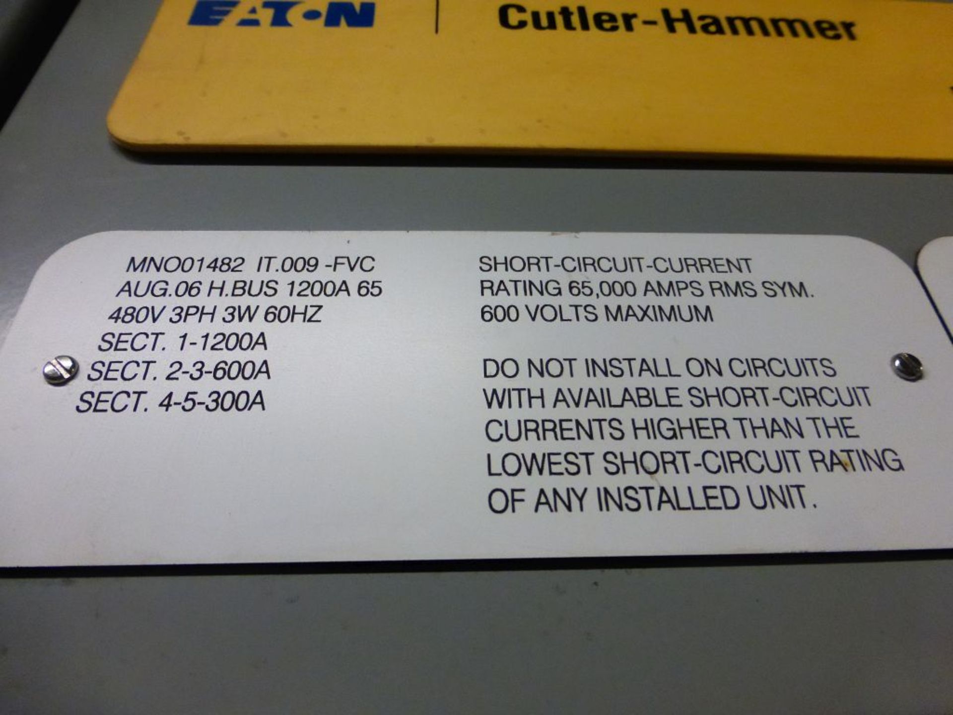 2009/2006 Eaton Cutler Hammer Intelligent Technologies MCC - Removed from Service January 2022 | (1) - Image 5 of 68