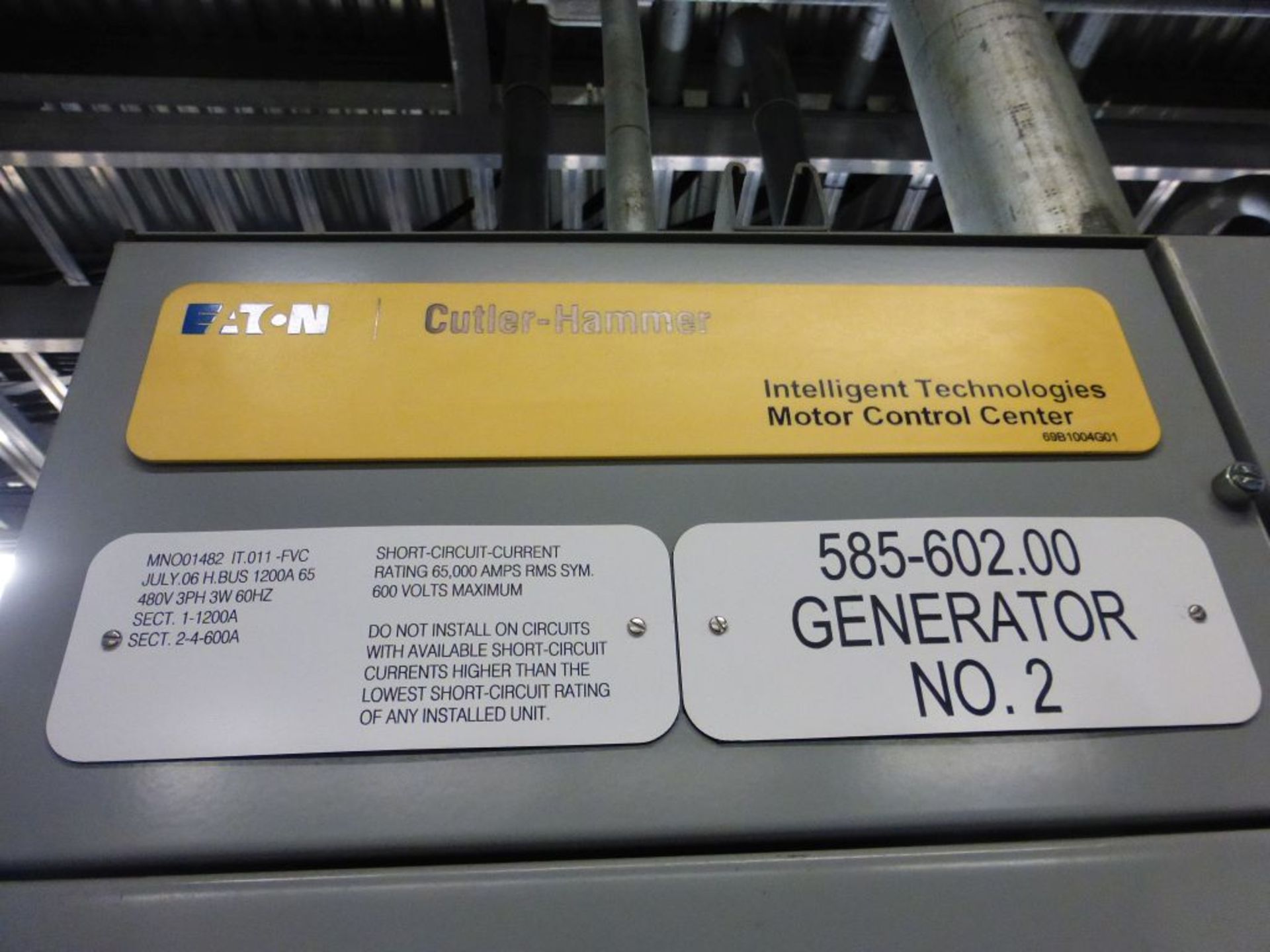 2006 Eaton Cutler Hammer intelligent Tech MCC - Removed from Service January 2022 | 4-Verticals; - Image 3 of 36
