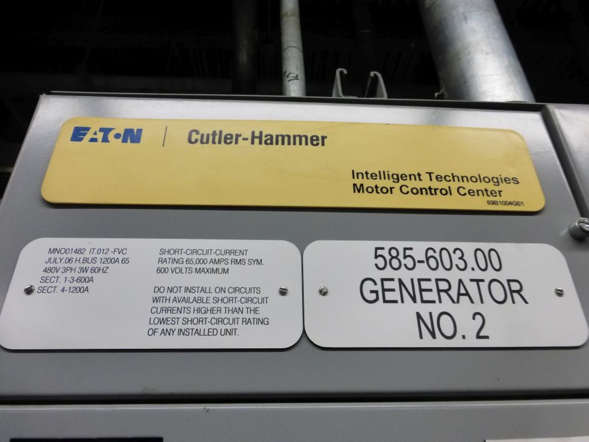 2006 Eaton Cutler Hammer Intelligent Technologies MCC - Removed from Service January 2022 | 480V; - Image 2 of 32