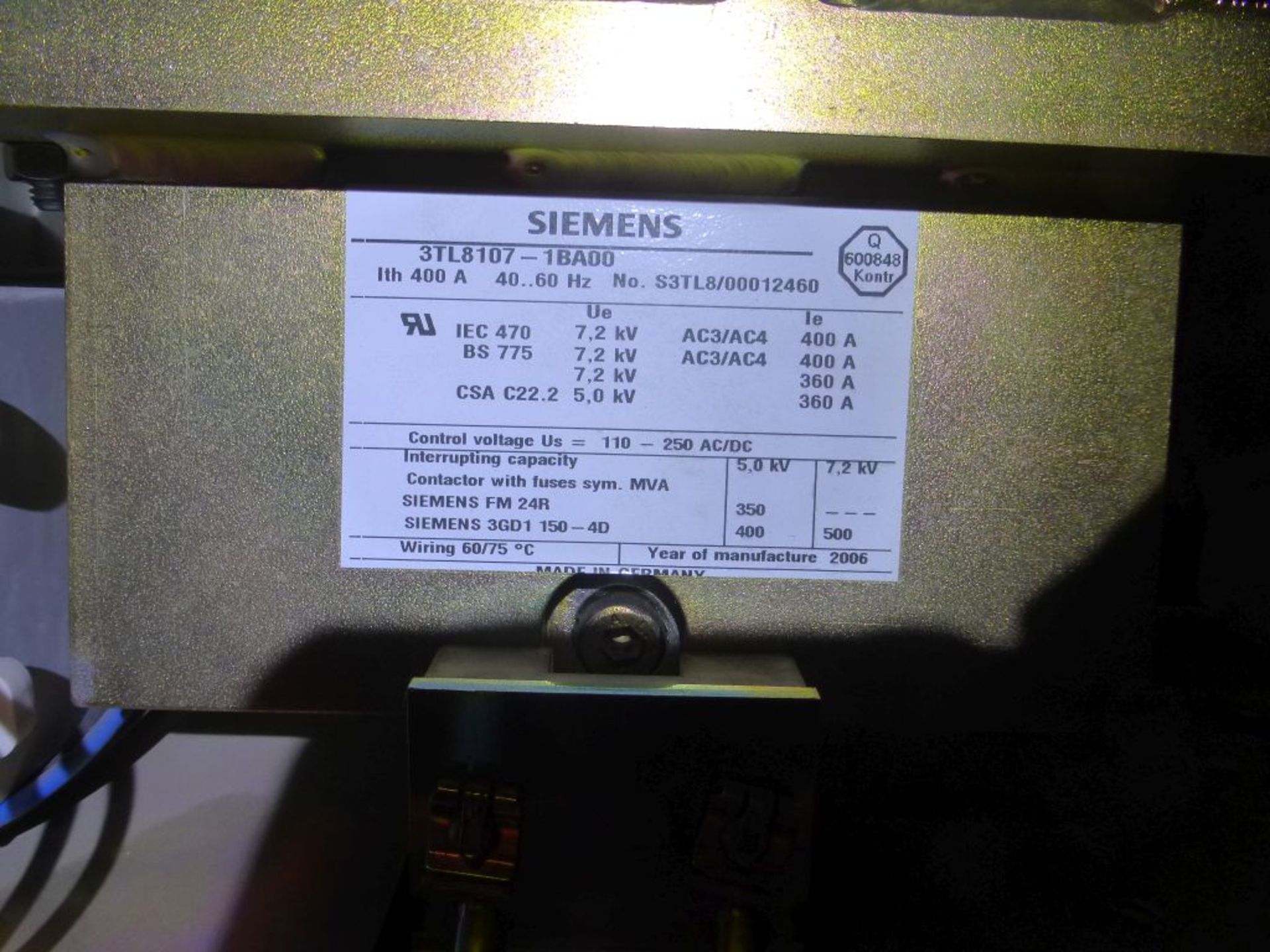 Siemens Medium Voltage MCC - Removed from Service January 2022 | 2000A; 2300V; 3-Verticals; - Image 15 of 18