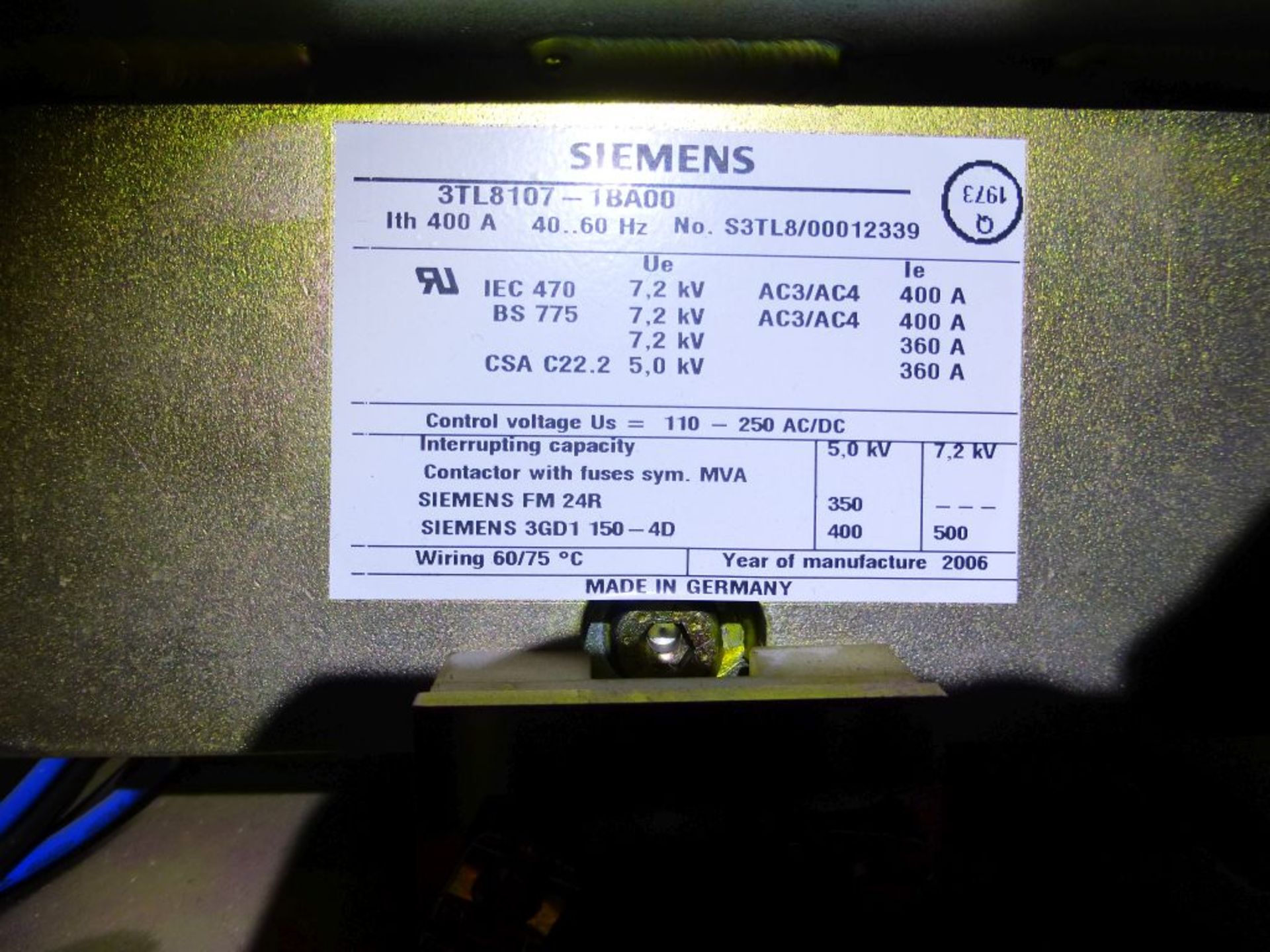 Siemens Medium Voltage MCC - Removed from Service January 2022 | 2000A; 2300V; 3-Verticals; - Image 12 of 21