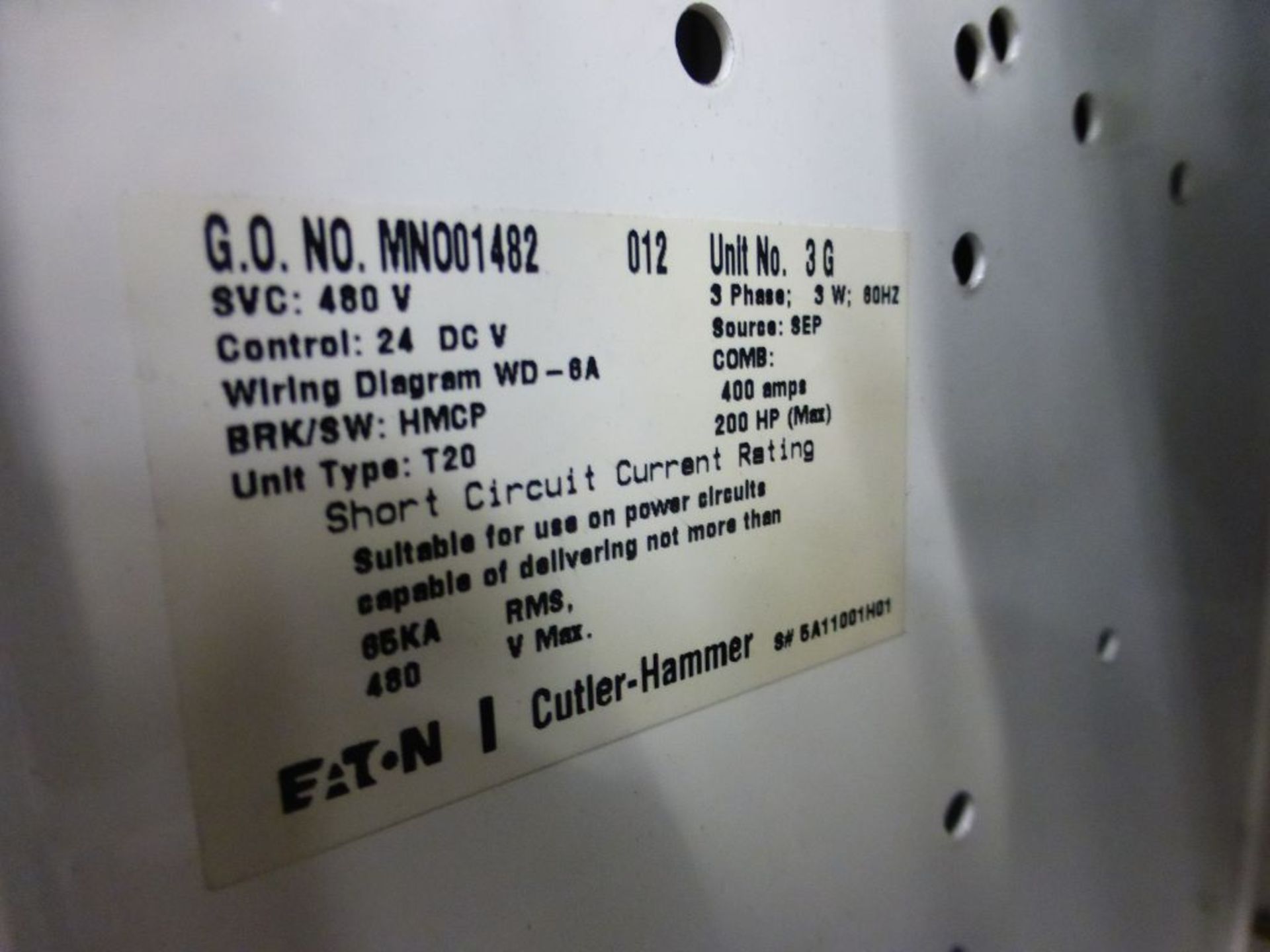 2006 Eaton Cutler Hammer Intelligent Technologies MCC - Removed from Service January 2022 | 480V; - Image 29 of 32