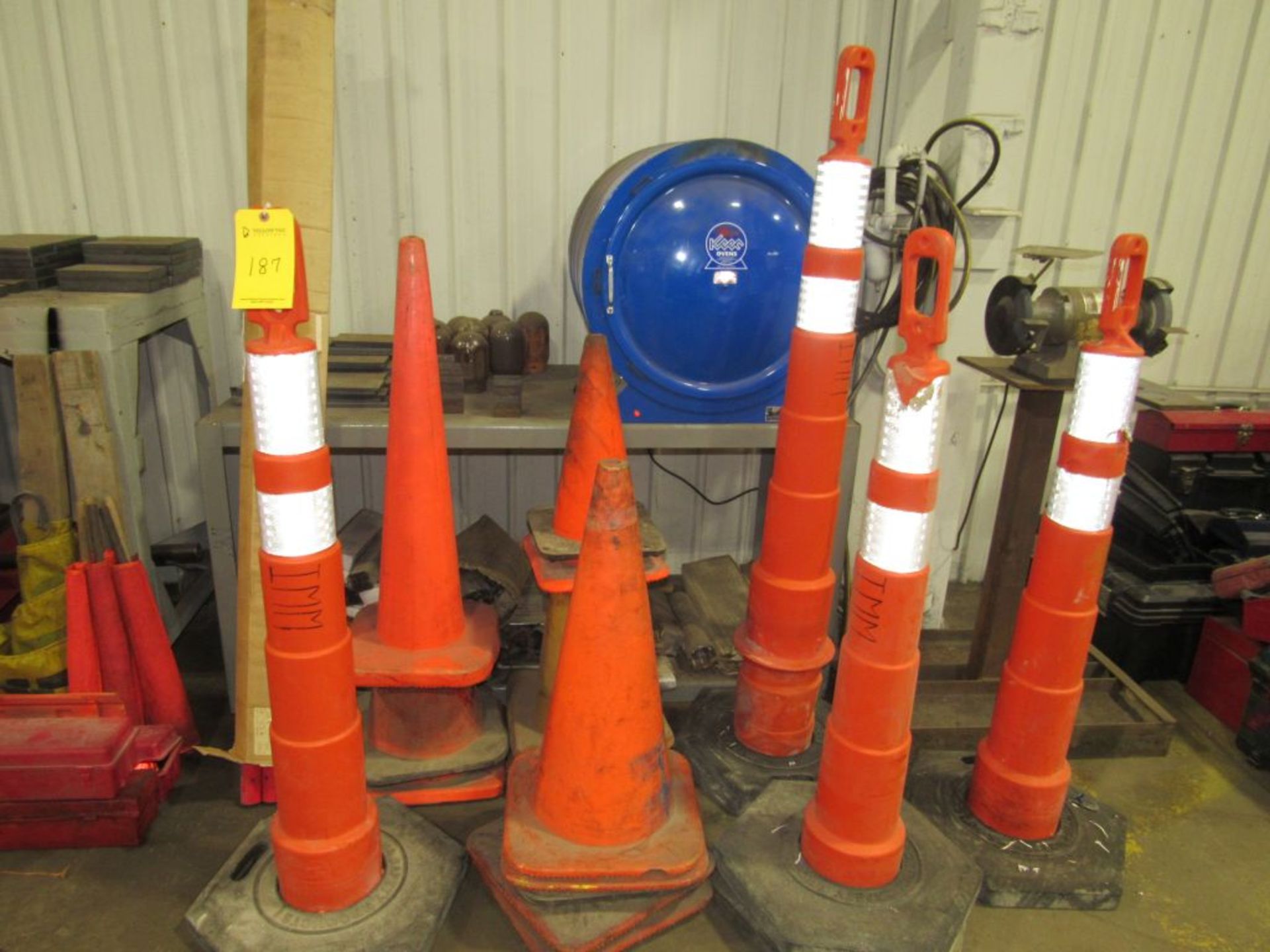 Lot of Assorted Components | Includes: Safety Cones; Flags; Burlap; Tag: 230187