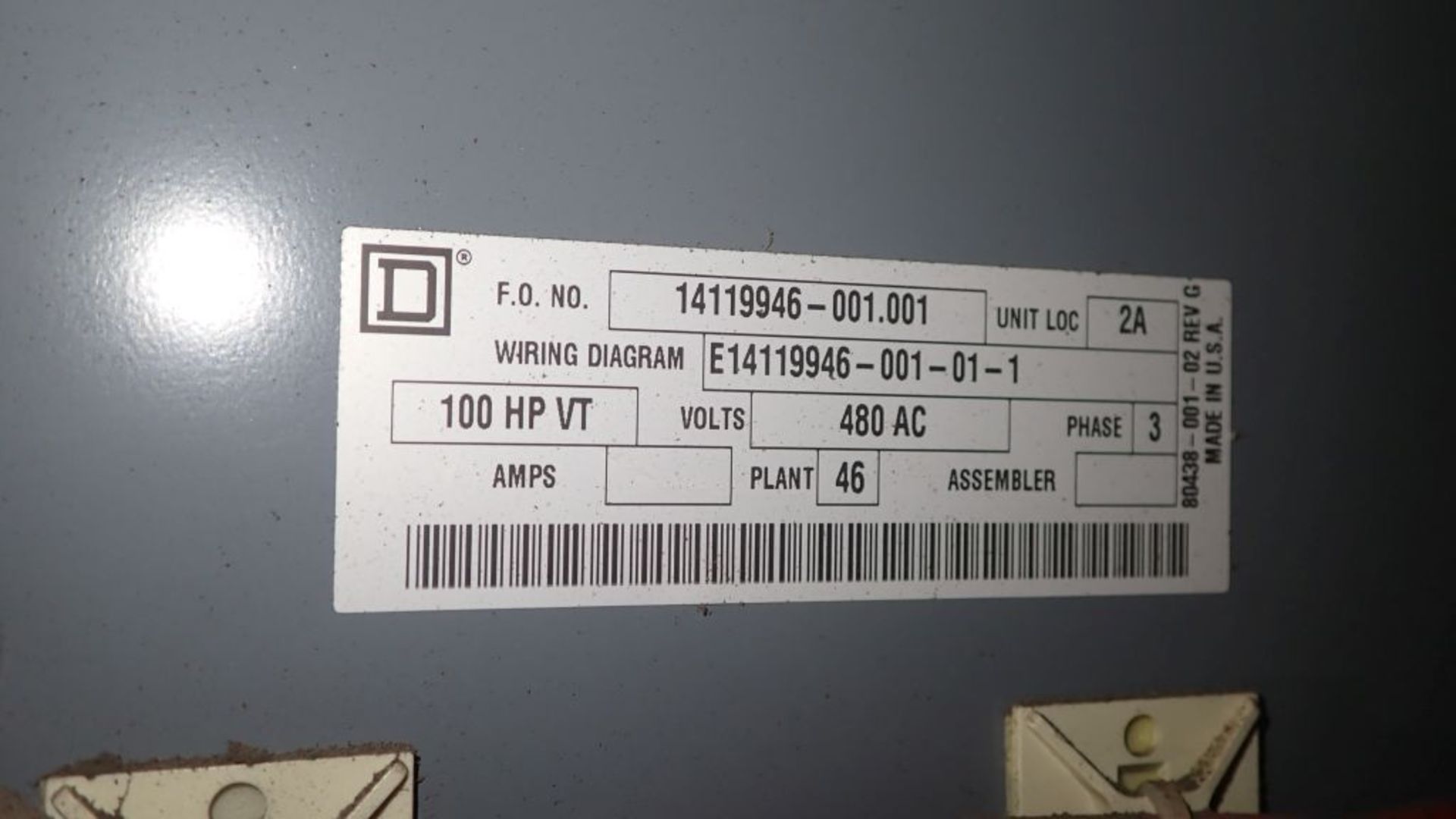 Square D Model 16 6-Section MCC | 600 VAC Max; Includes: Nema Size 4, Cat No. 8536SF015, 100 HP Max, - Image 12 of 44