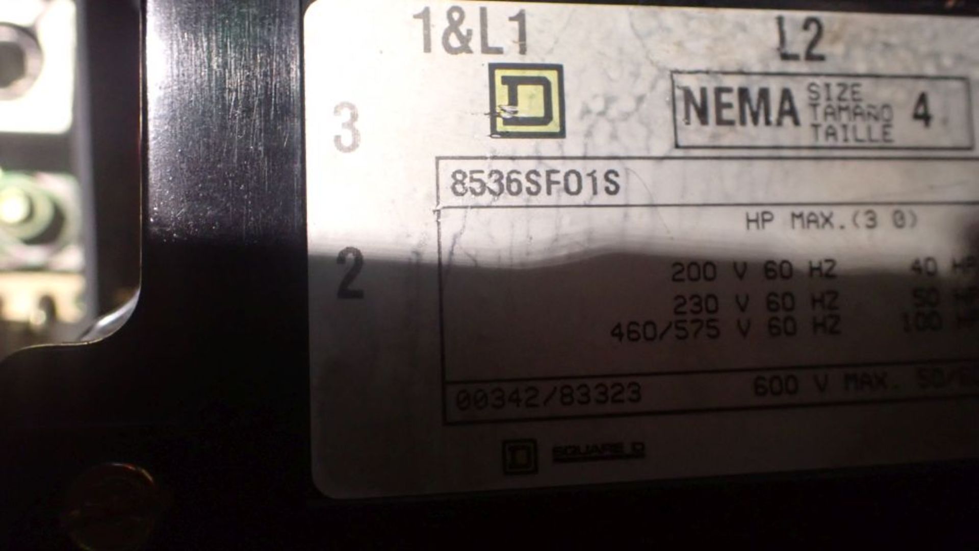 Square D Model 16 6-Section MCC | Includes: Nema Size 4, Cat No. 8536SFORS, 100 HP Max, 460/575V; ( - Image 15 of 70